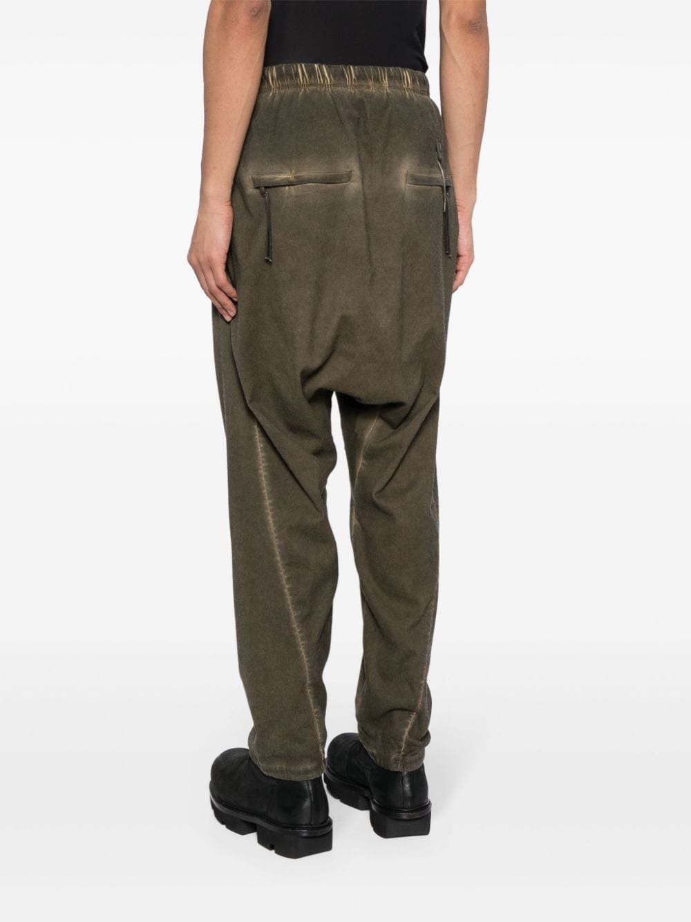 drop-crotch drawstring trousers - 4