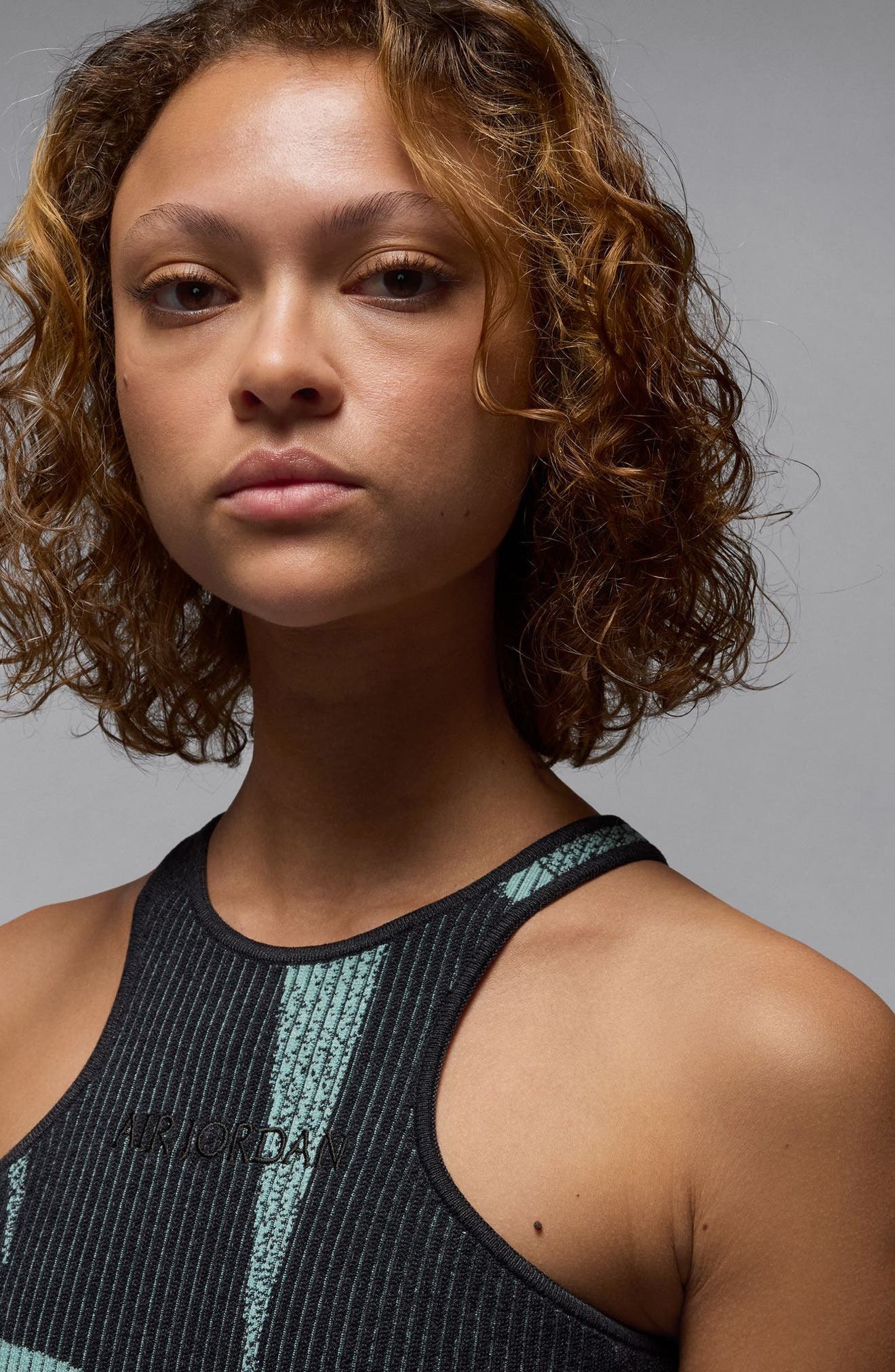 Air Jordan Rib Body-Con Dress in Mineral at Nordstrom - 4