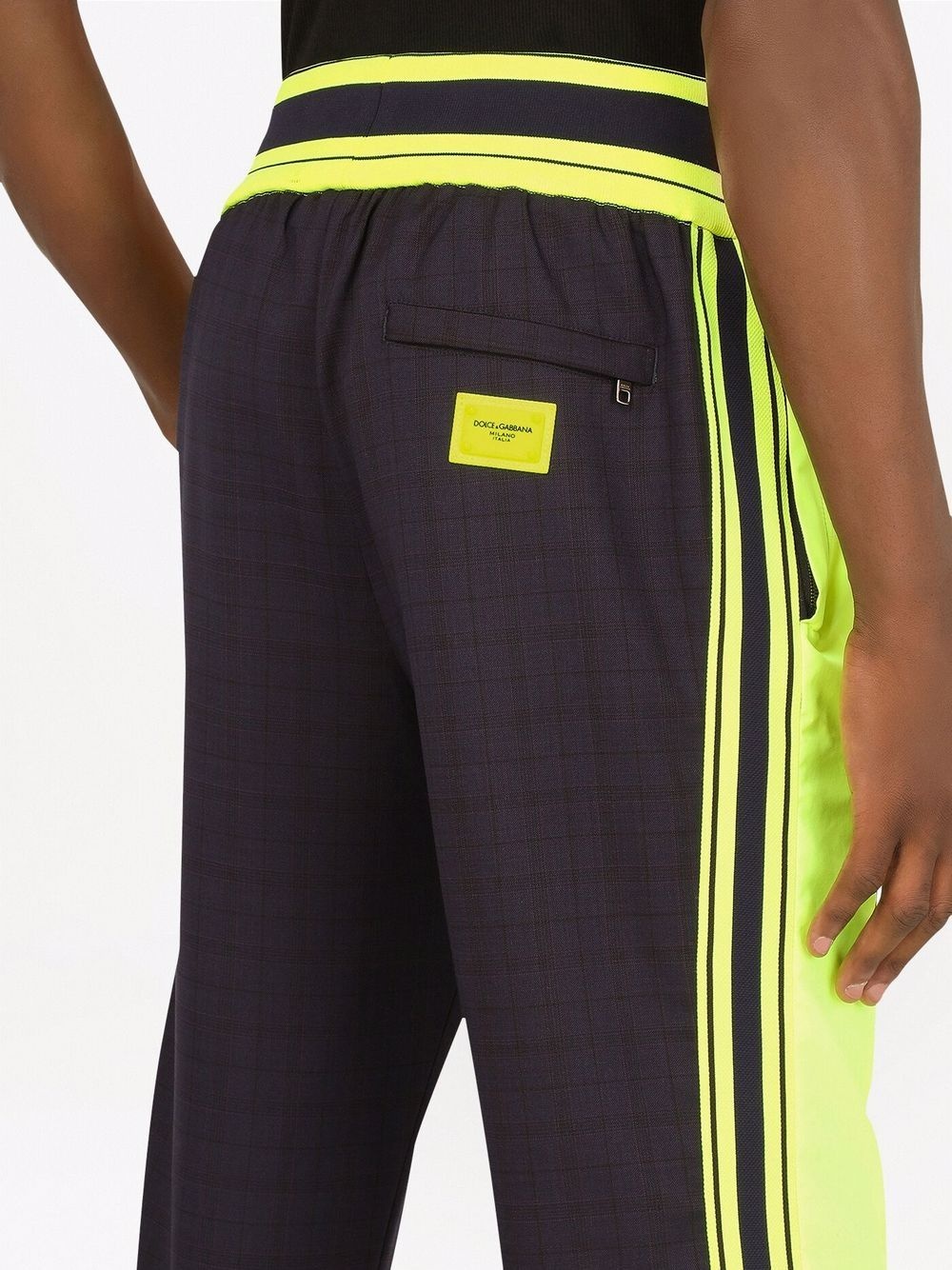 checked logo track pants - 5