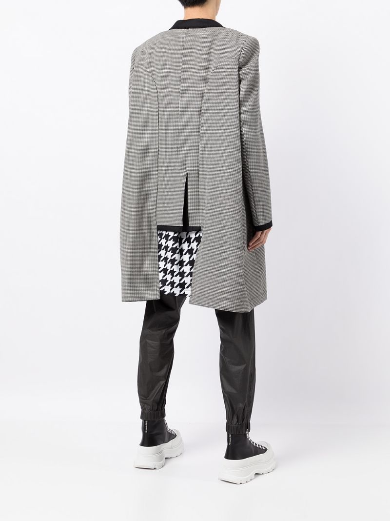 panelled single-breasted blazer - 4