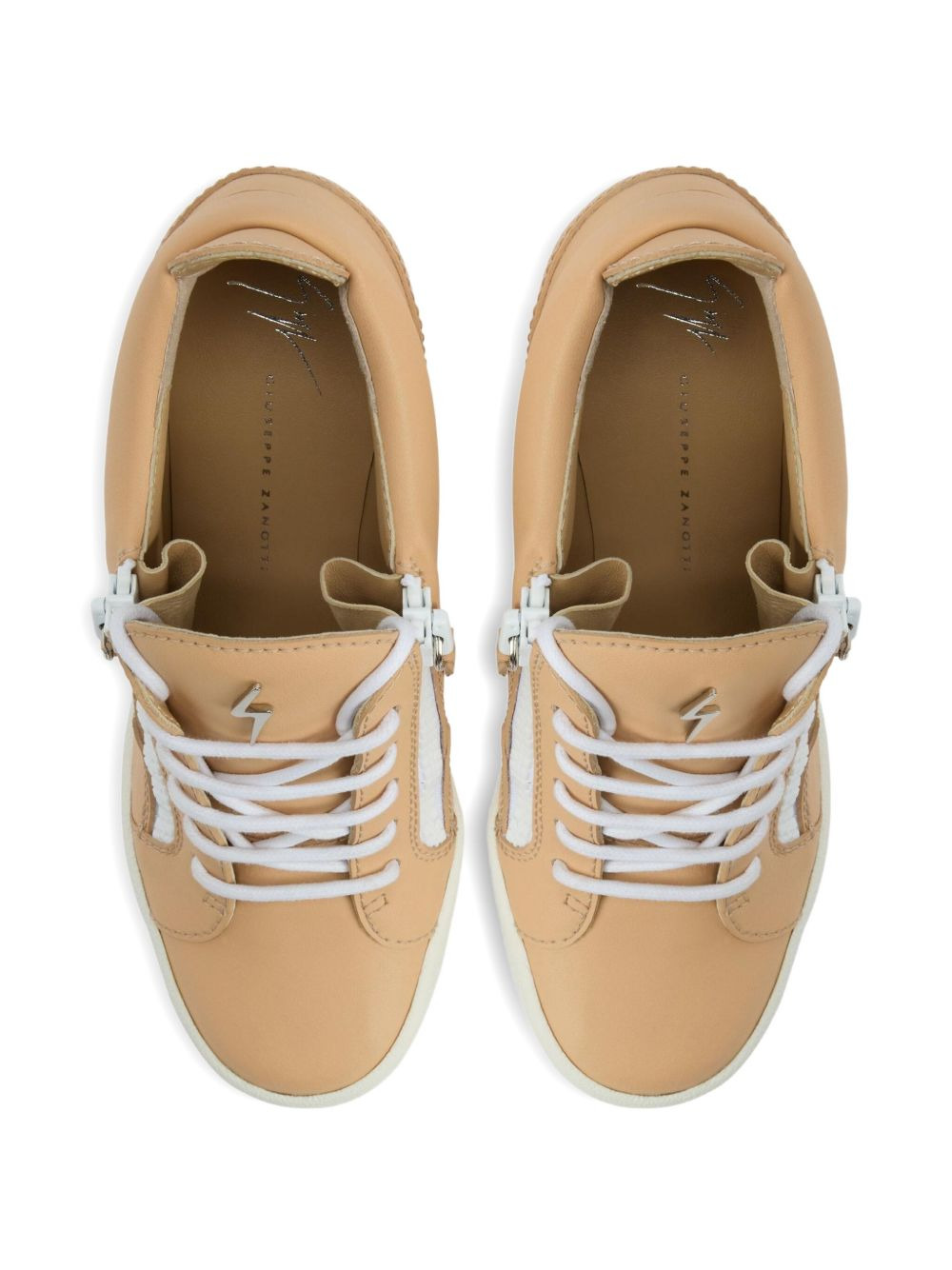 75mm wedge zip-detail low-top sneakers - 4