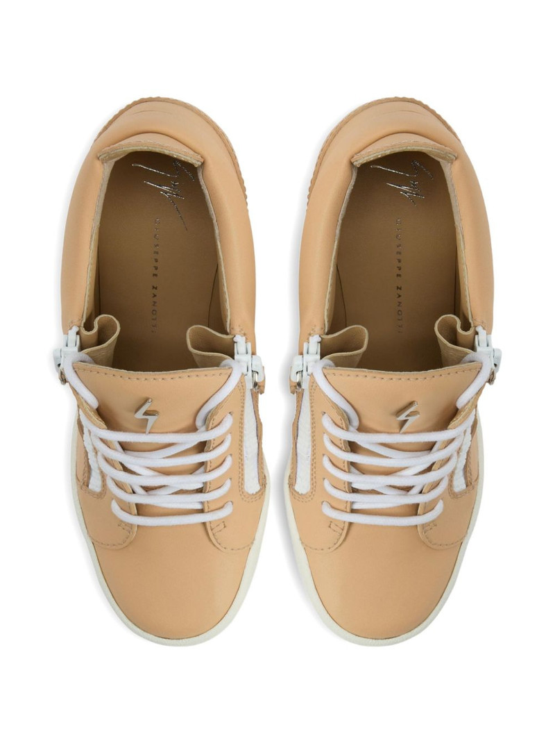 75mm 쐐기 zip-detail 낮은 정상 운동화 4