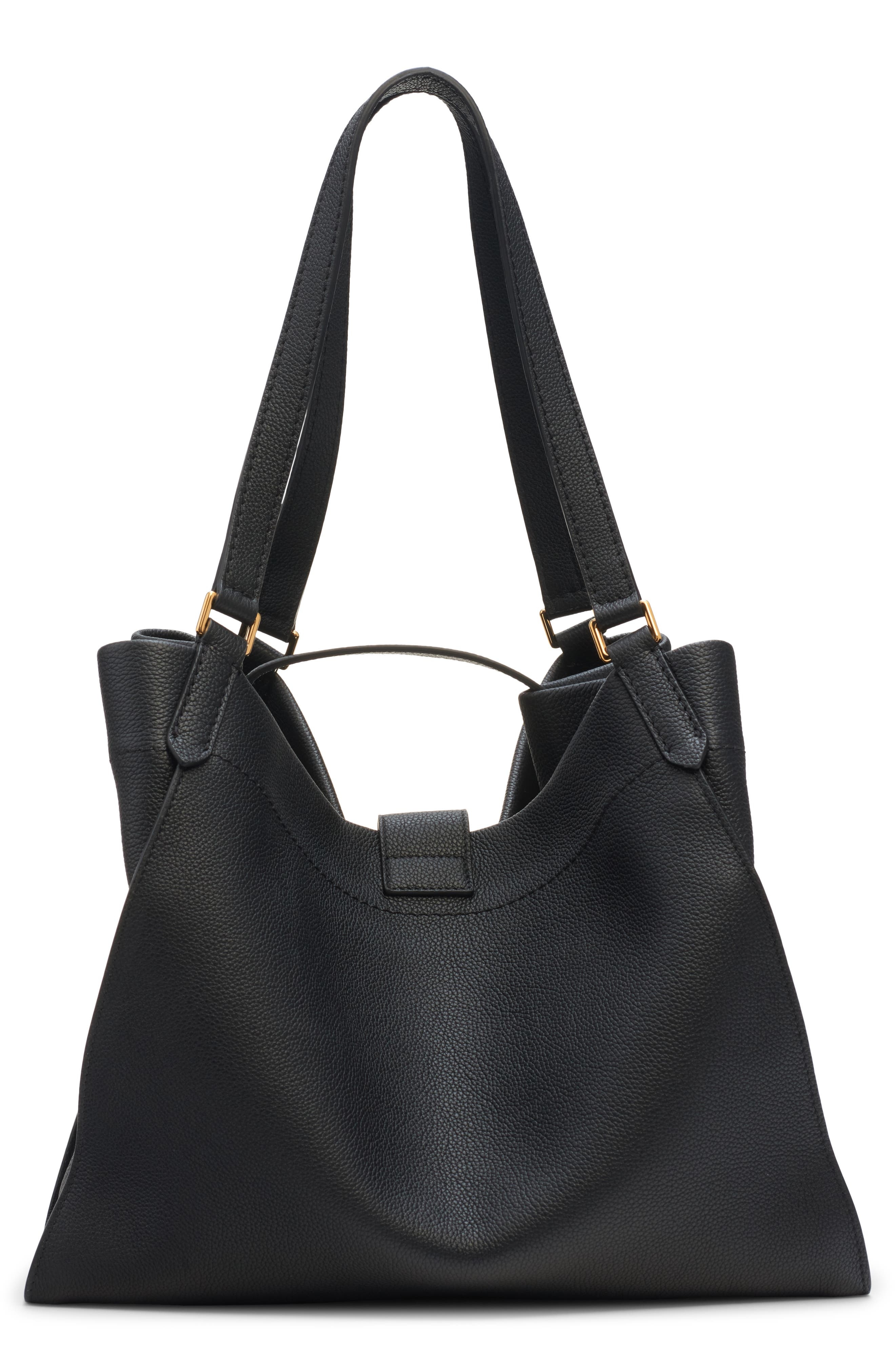 TOM FORD Large Tara Leather Tote in 1N001 Black at Nordstrom - 3