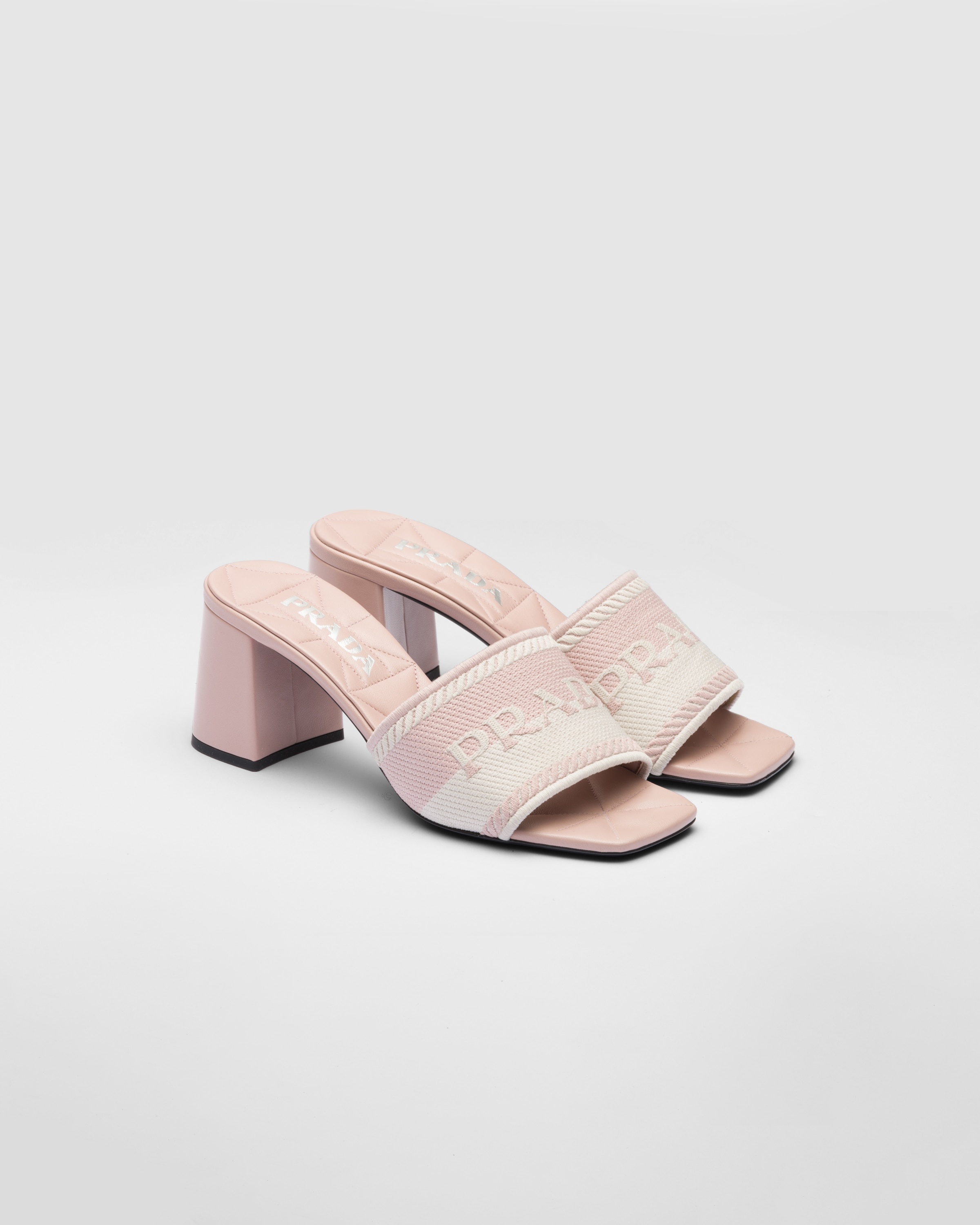 Embroidered fabric sandals - 1