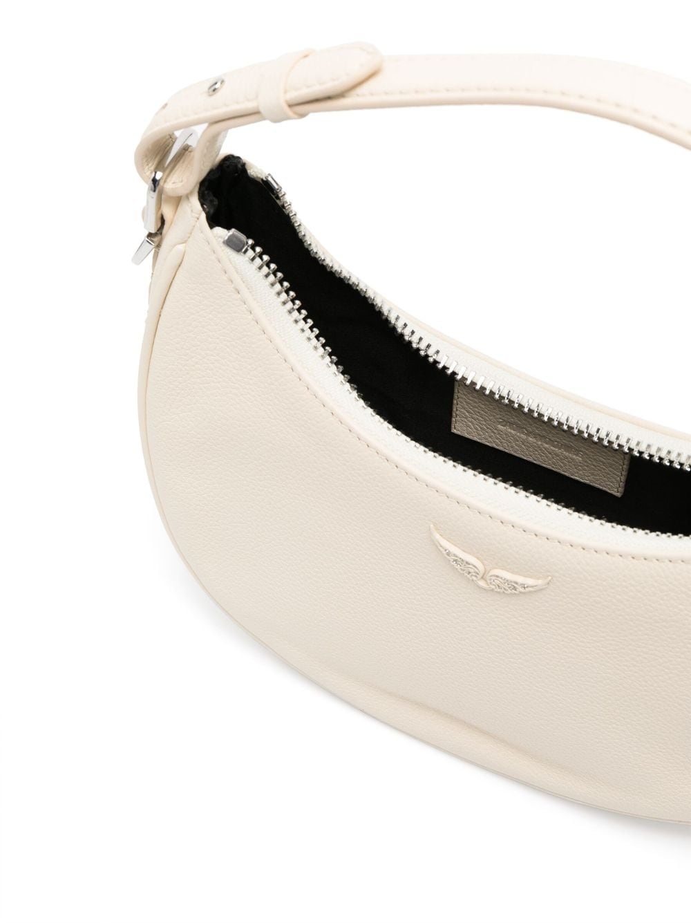 wings-plaque leather shoulder bag - 5