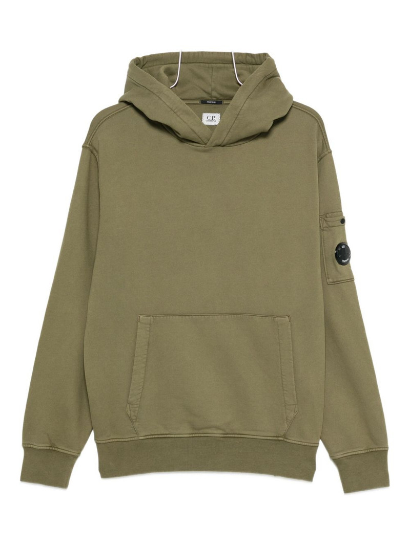Lens-detail cotton hoodie 1