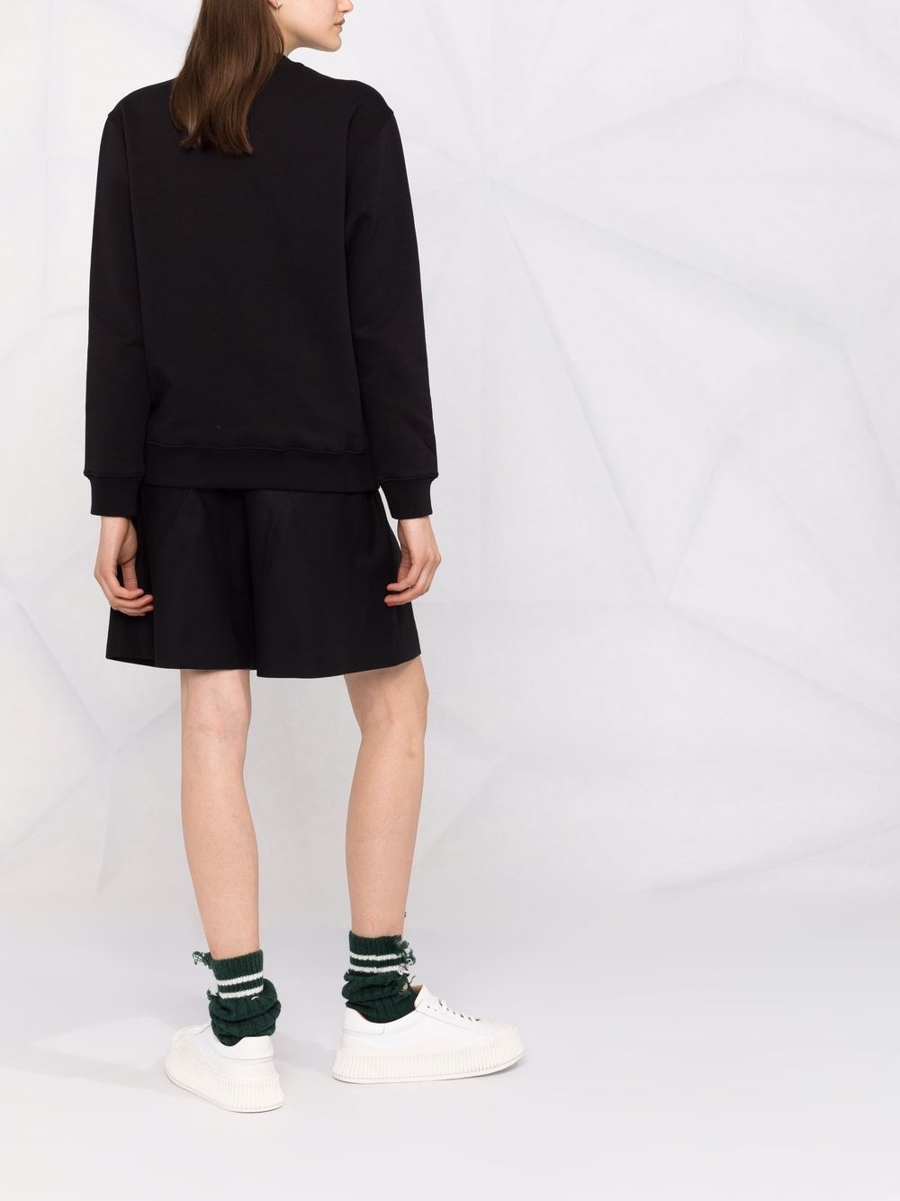 logo-print cotton sweater - 6