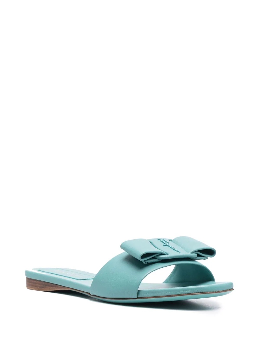 embossed bow-detail sandals - 2