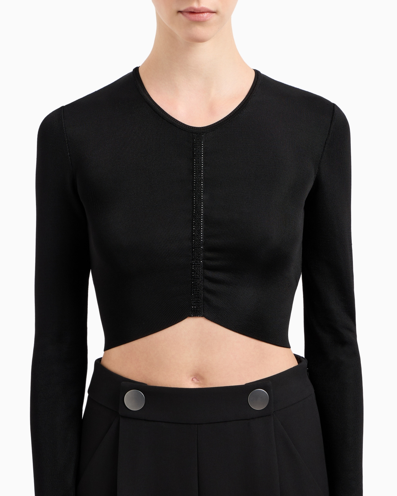 EMBROIDERED VISCOSE KNIT SHORT JUMPER - 5