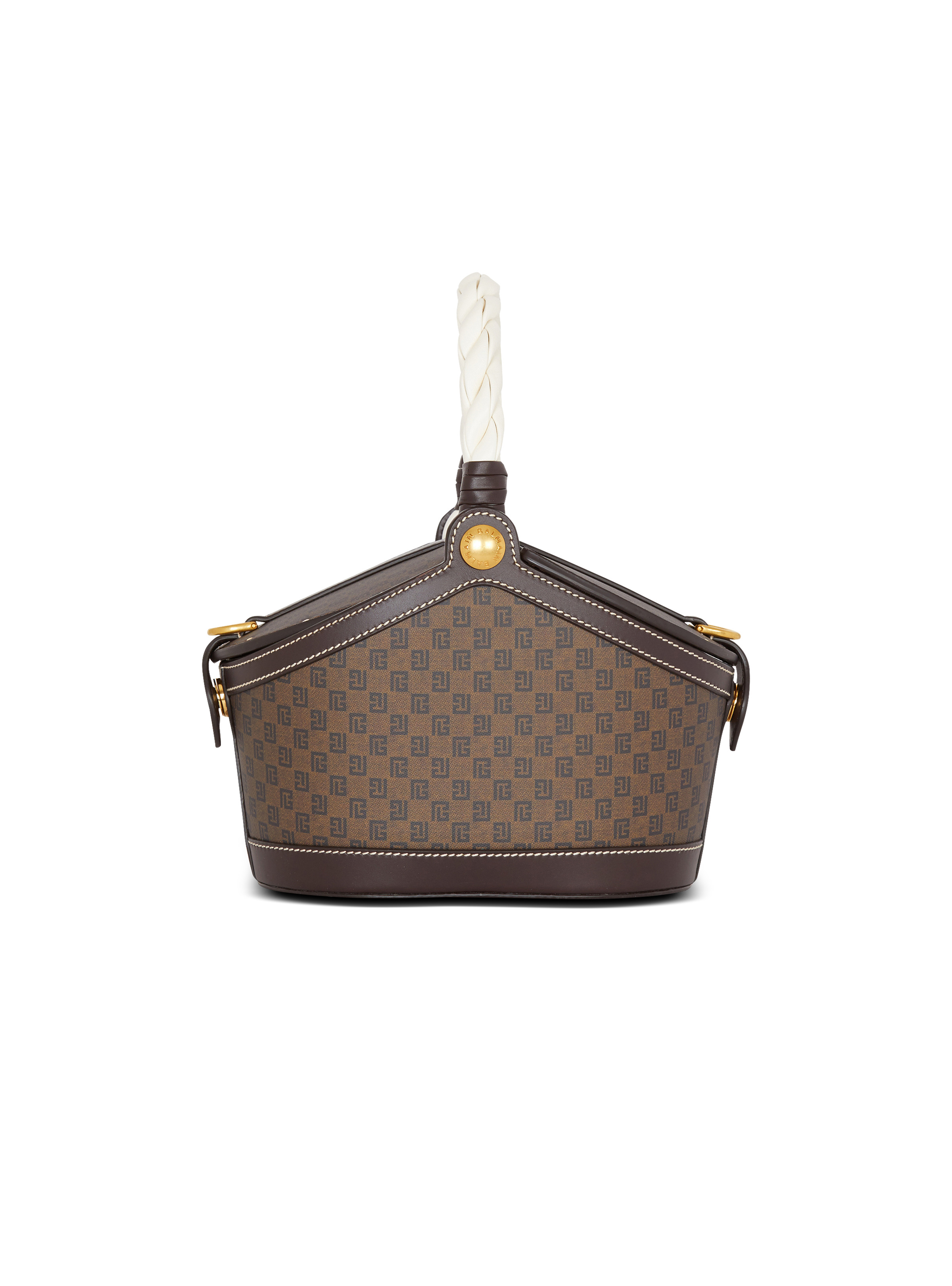 Monogram canvas and leather bucket bag - 3