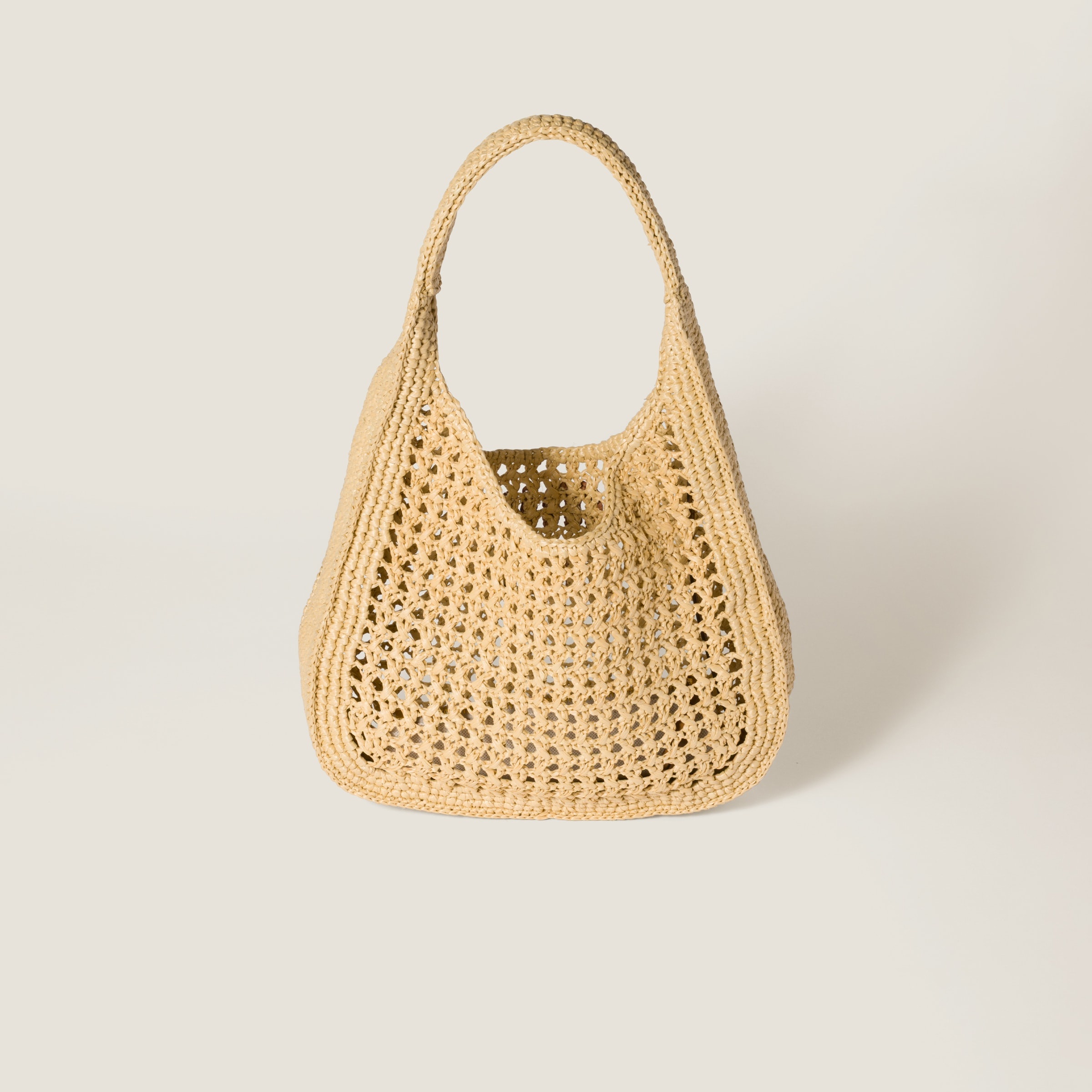 関税込 MiuMiu | Raffia-effect woven hobo bag 0400023052731?wid=900