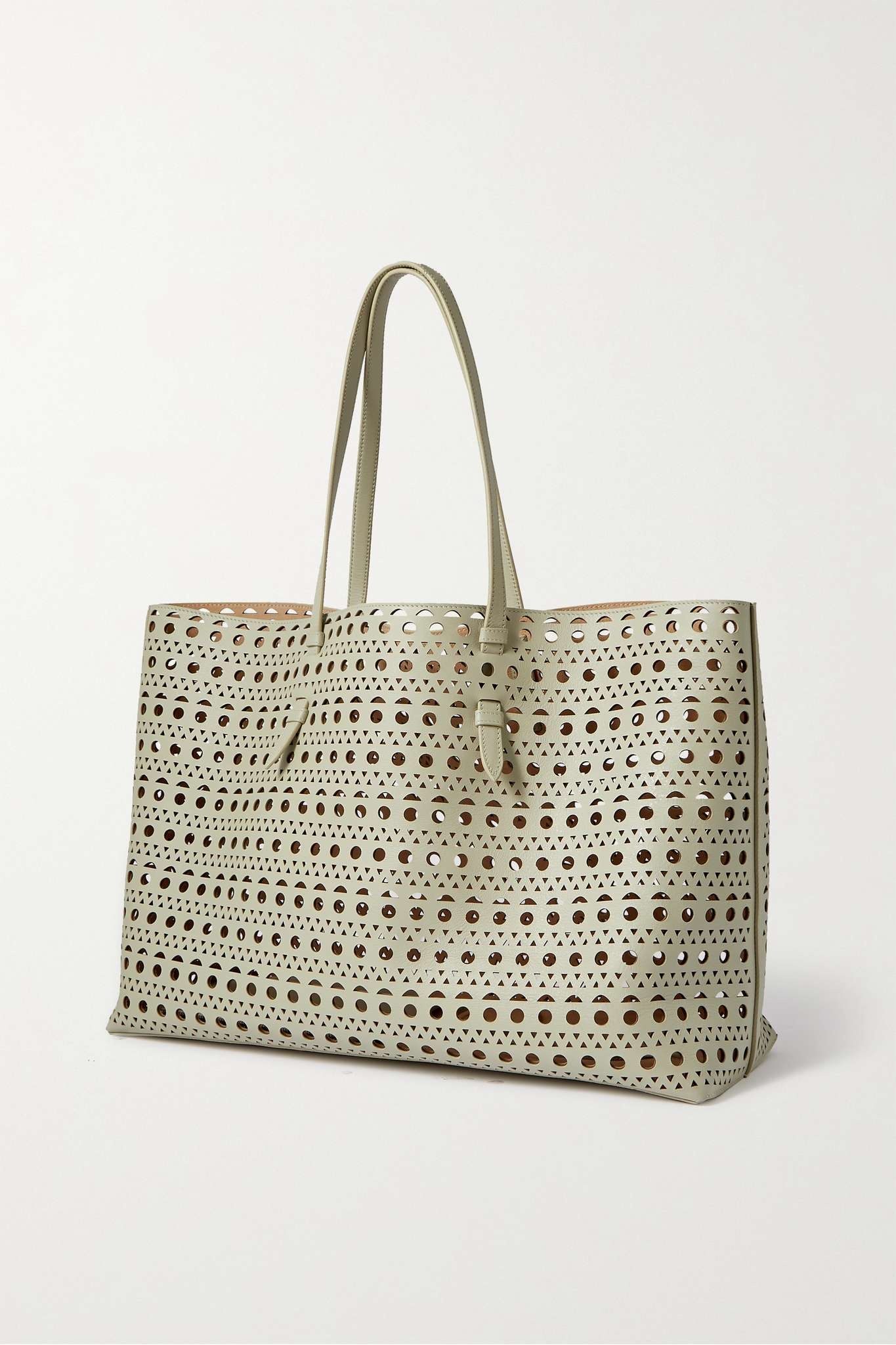 Mina 44 laser-cut leather tote - 3