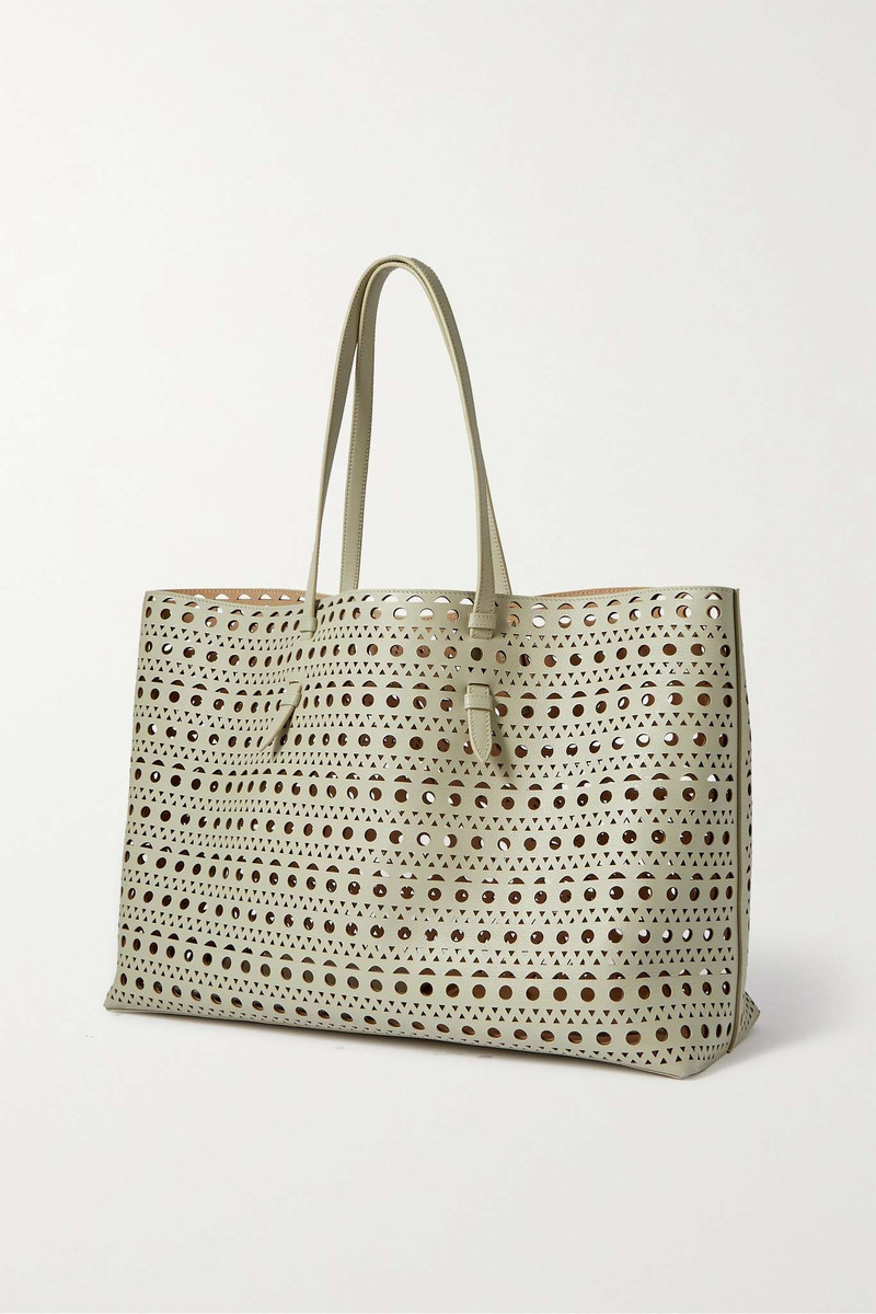 Mina 44 laser-cut leather tote 3