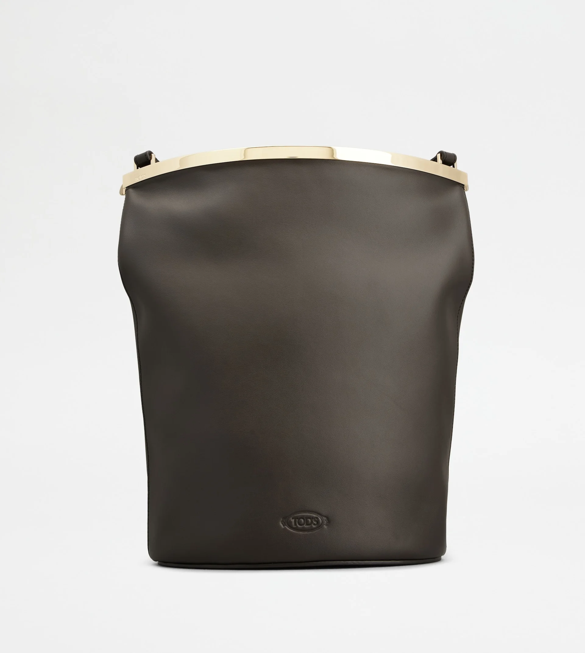 BUCKET BAG IN LEATHER SMALL - BROWN - 1