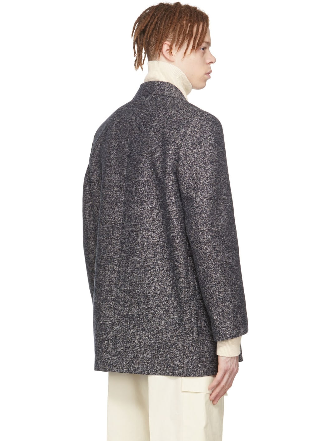 SSENSE Exclusive Blue Cotton Coat - 3