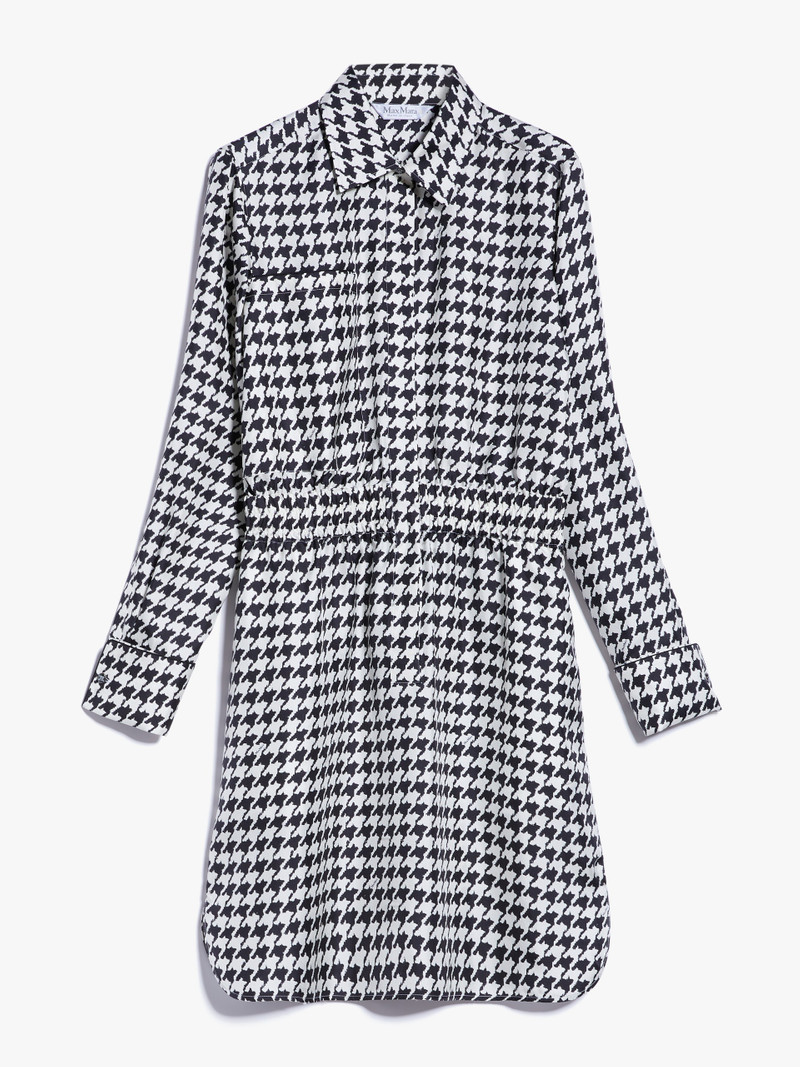 ARCA Printed silk shirt dress 1