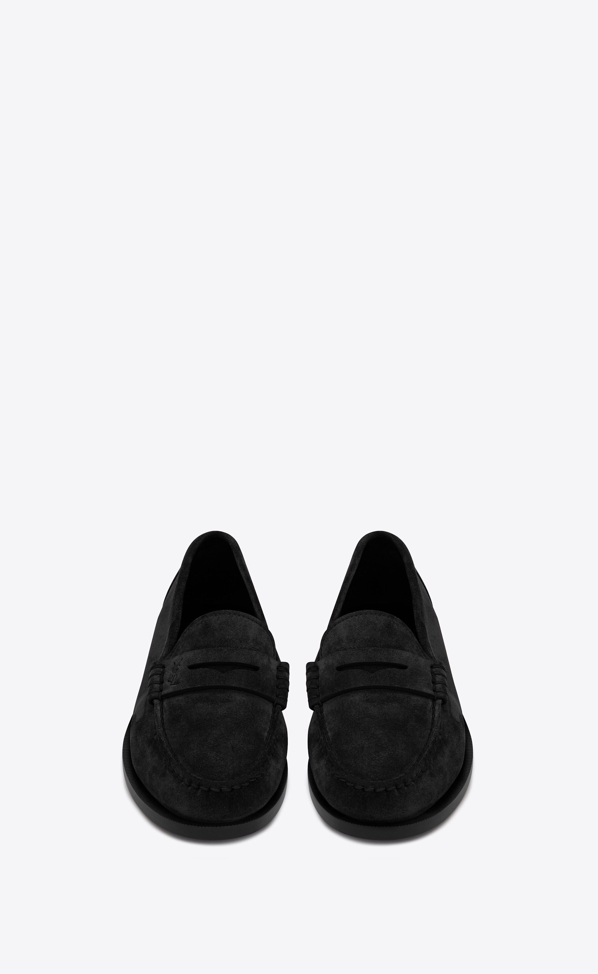 le loafer monogram penny slippers in suede - 1