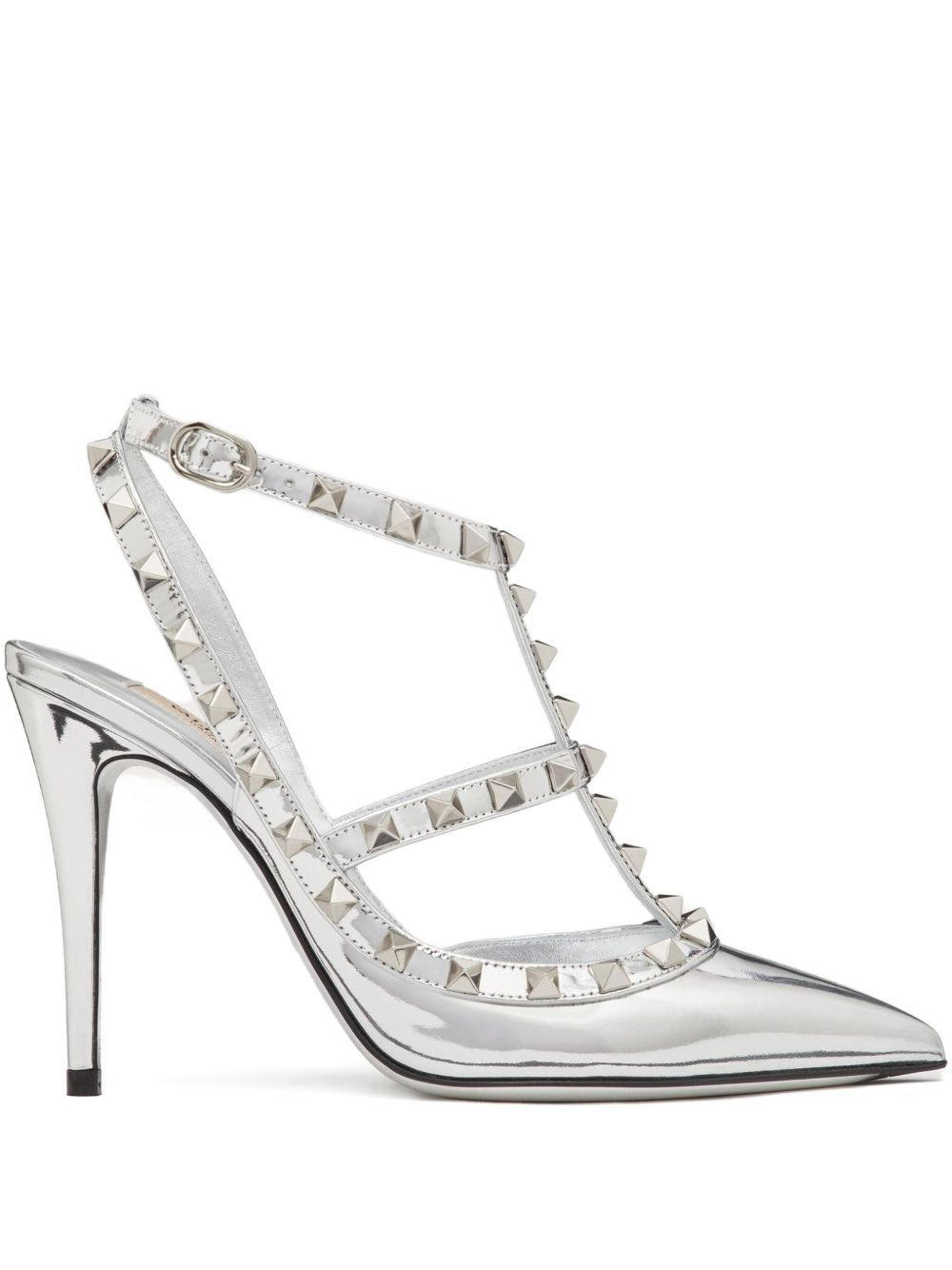 Rockstud 100mm ankle-strap pumps - 1