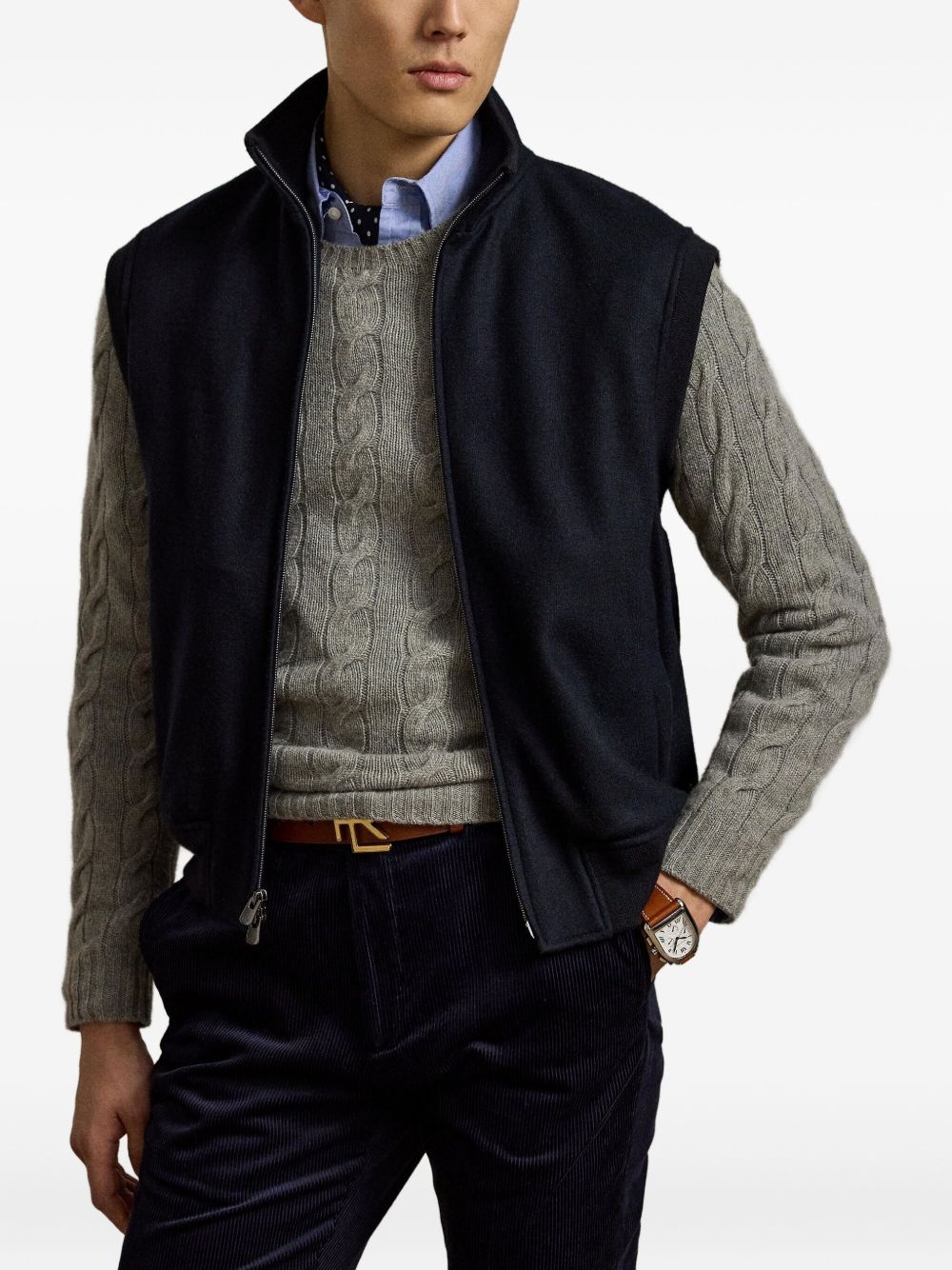 zip-up gilet - 3