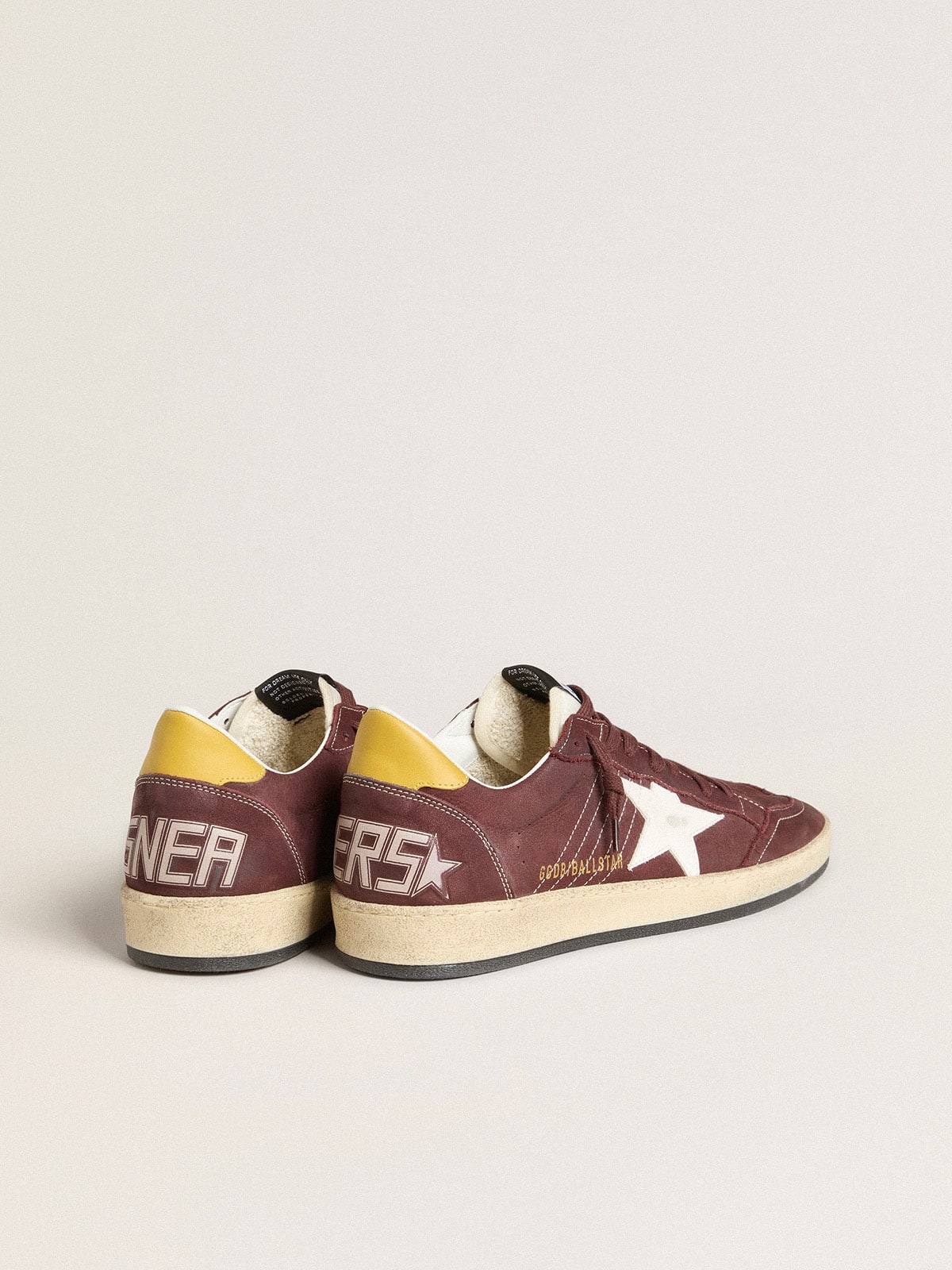 Men's Ball Star in chocolate nubuck with leather star and heel tab - 4