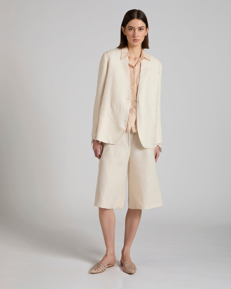 Wide fit shirt in silk and cotton muslin 5