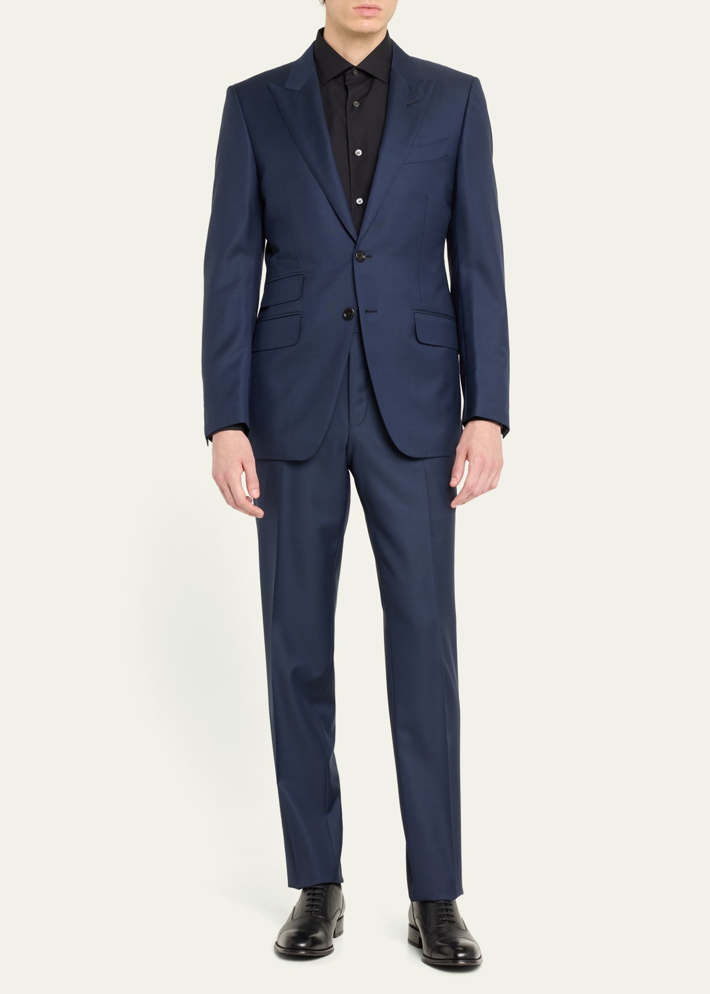 Men's Modern Fit Sharkskin Suit - 2