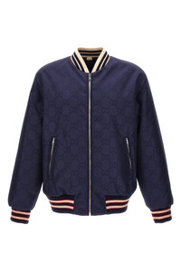 ジャケット・アウター GUCCI Reversible Nylon Bomber Jacket GUCCI Jacquard GG Reversible Jacket Green/Orange | Luxity