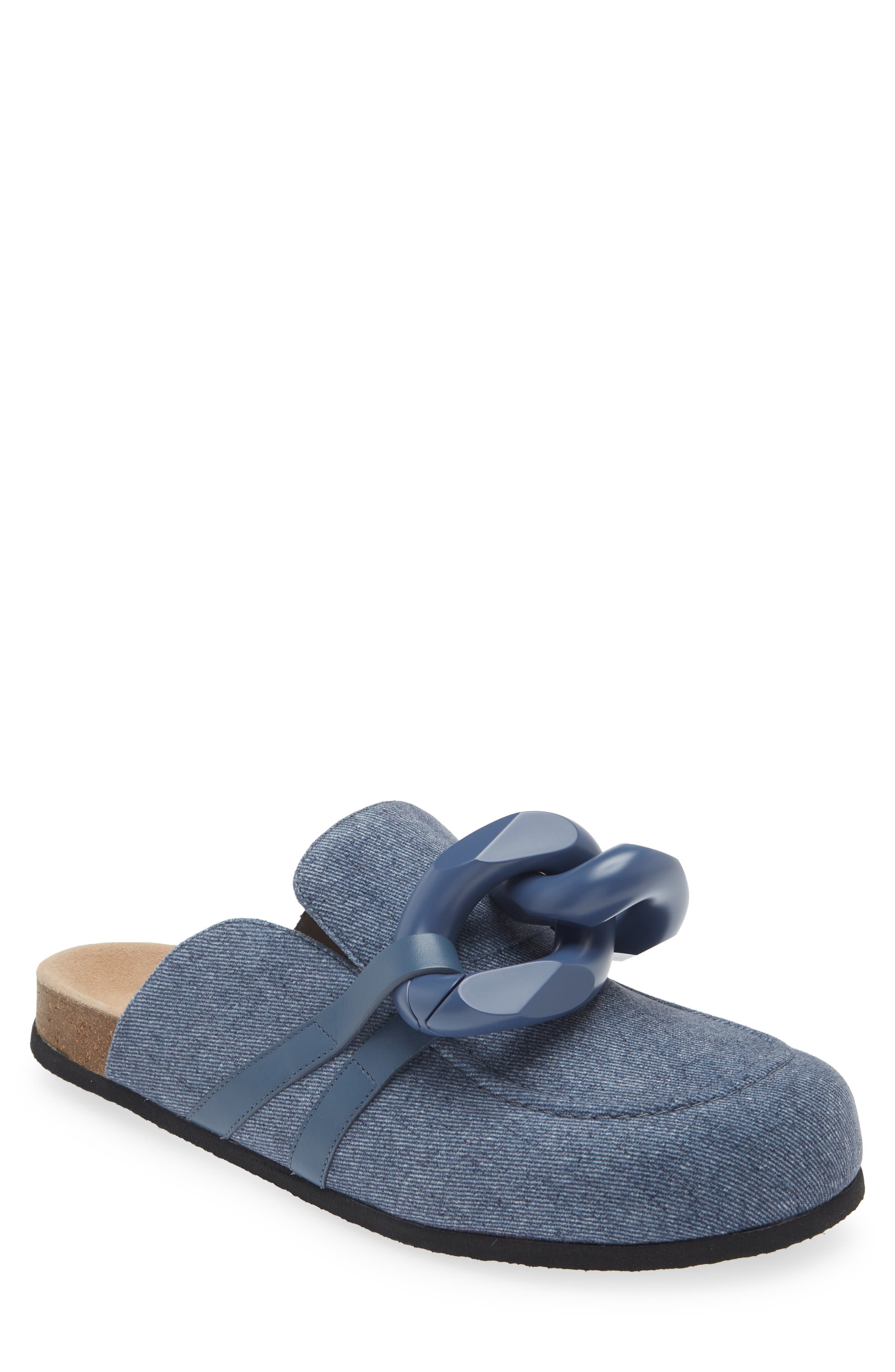 JW Anderson Chain Link Denim Loafer Mule in Denim Chain Dark Blue at Nordstrom - 1