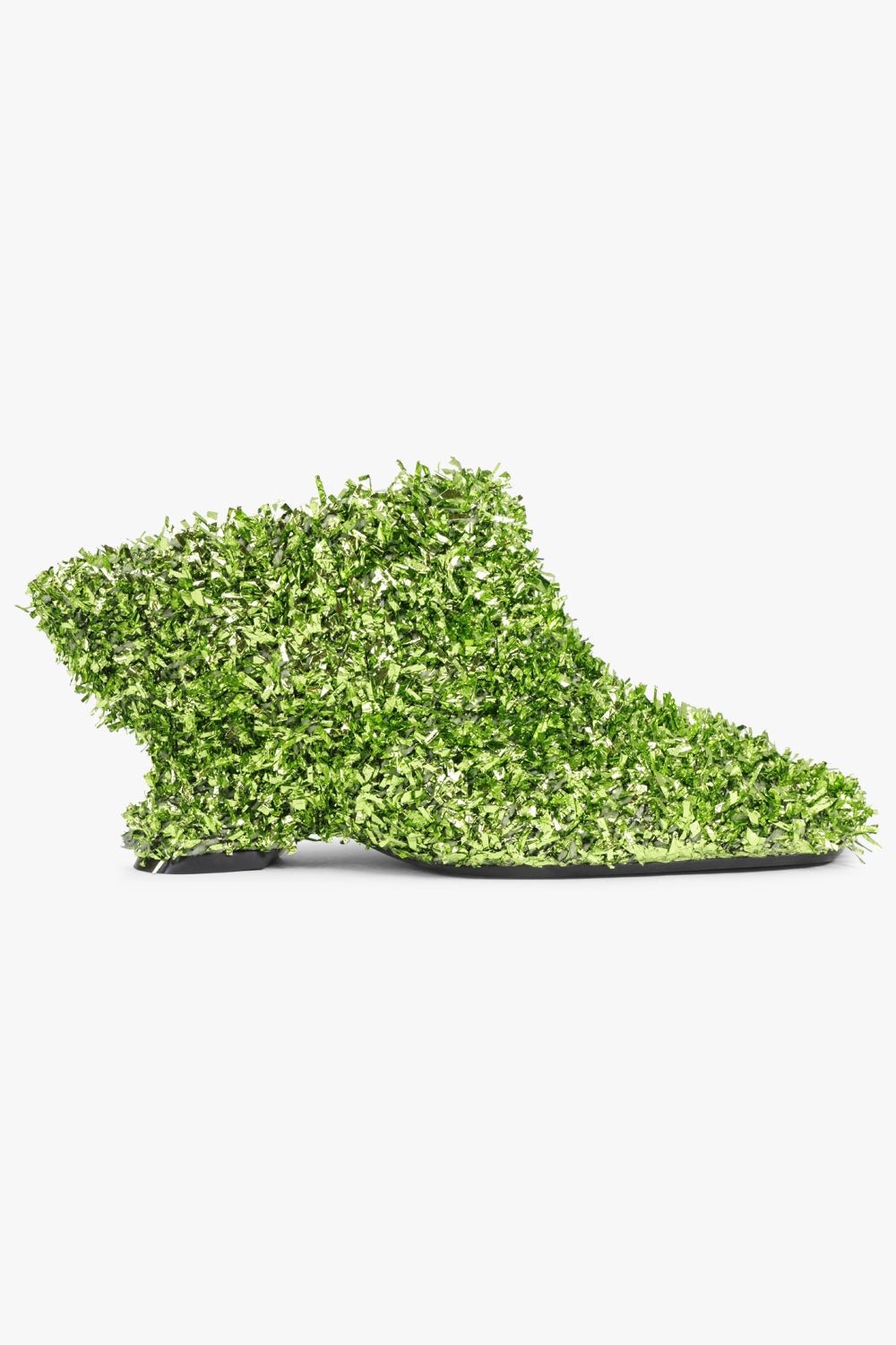 TINSEL 75MM POINTED MULE CLOG | GREEN - 2