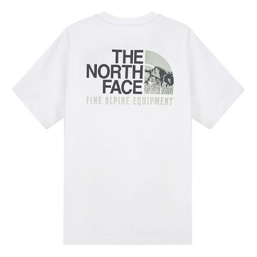 THE NORTH FACE Logo Woodcut Dome T-Shirt 'White' NF0A4U9L-FN4 - 2