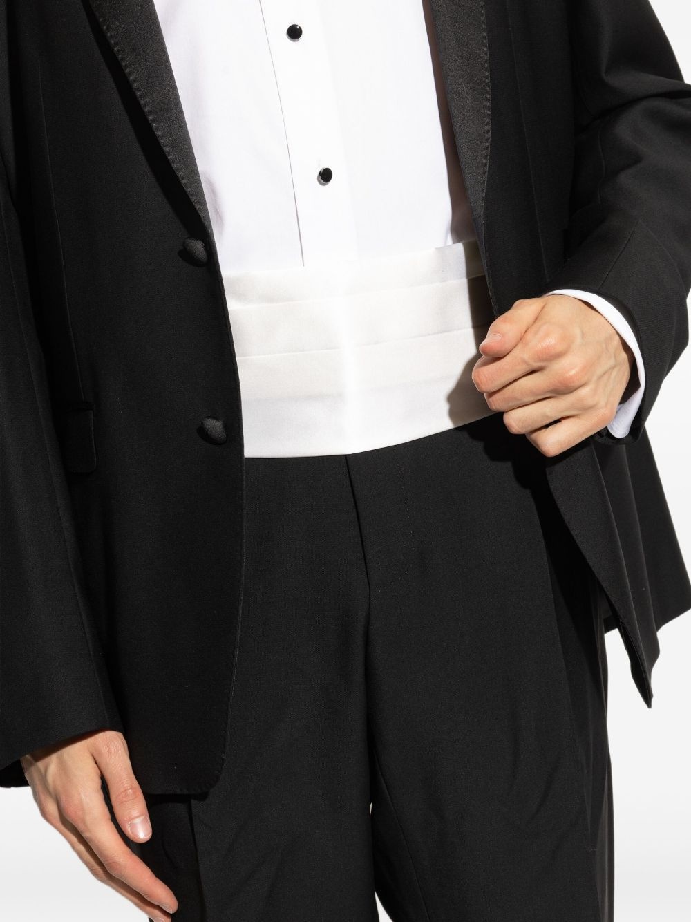 pleated satin waistcoat - 4
