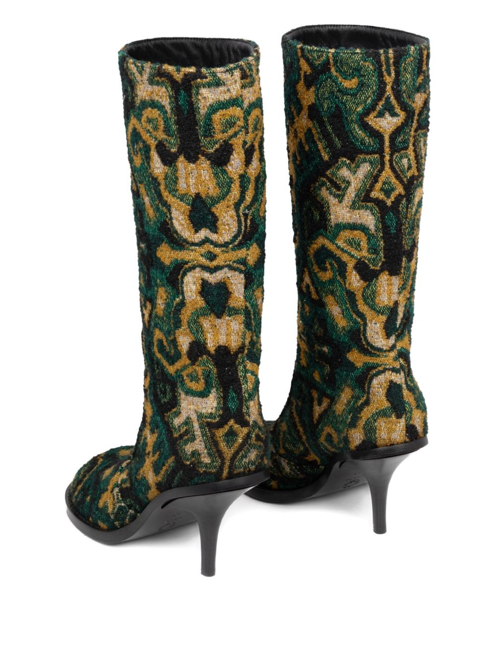 90mm jacquard round-toe boots - 3