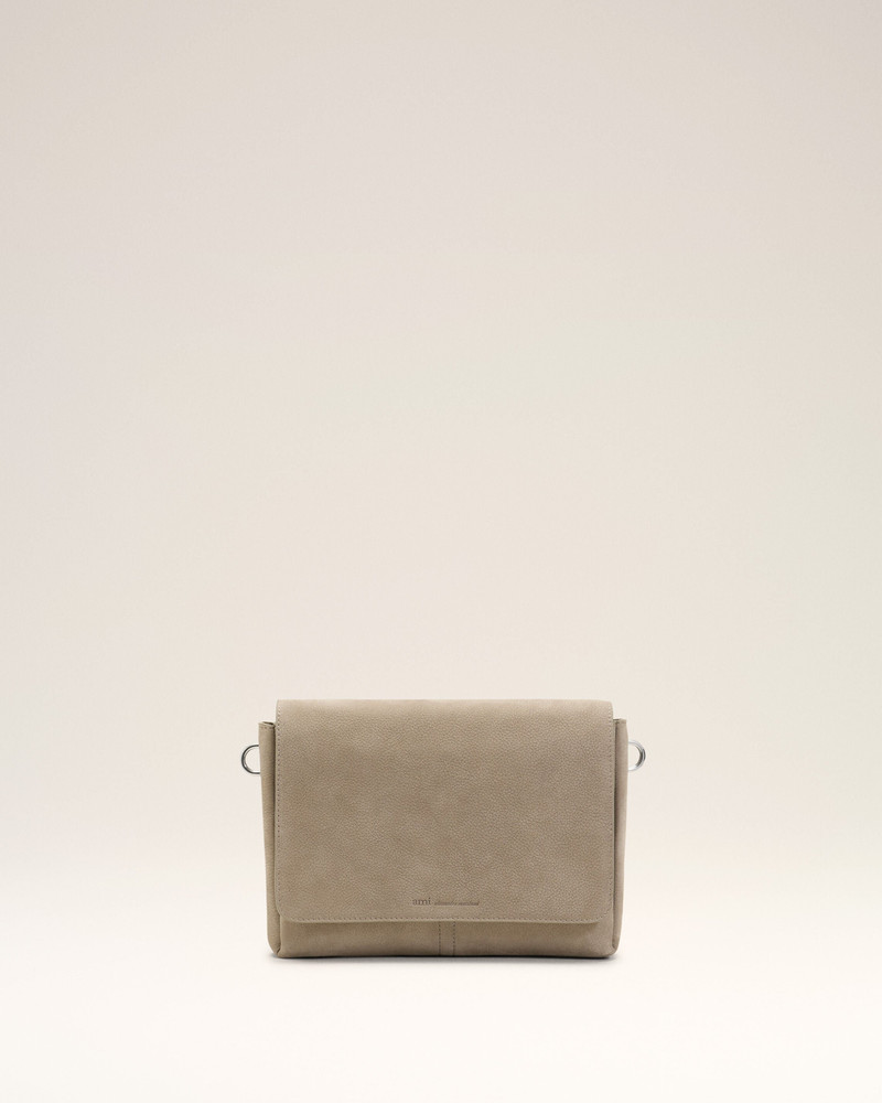 GREY COW LEATHER FLAP MESSENGER CARROUSEL BAG 3