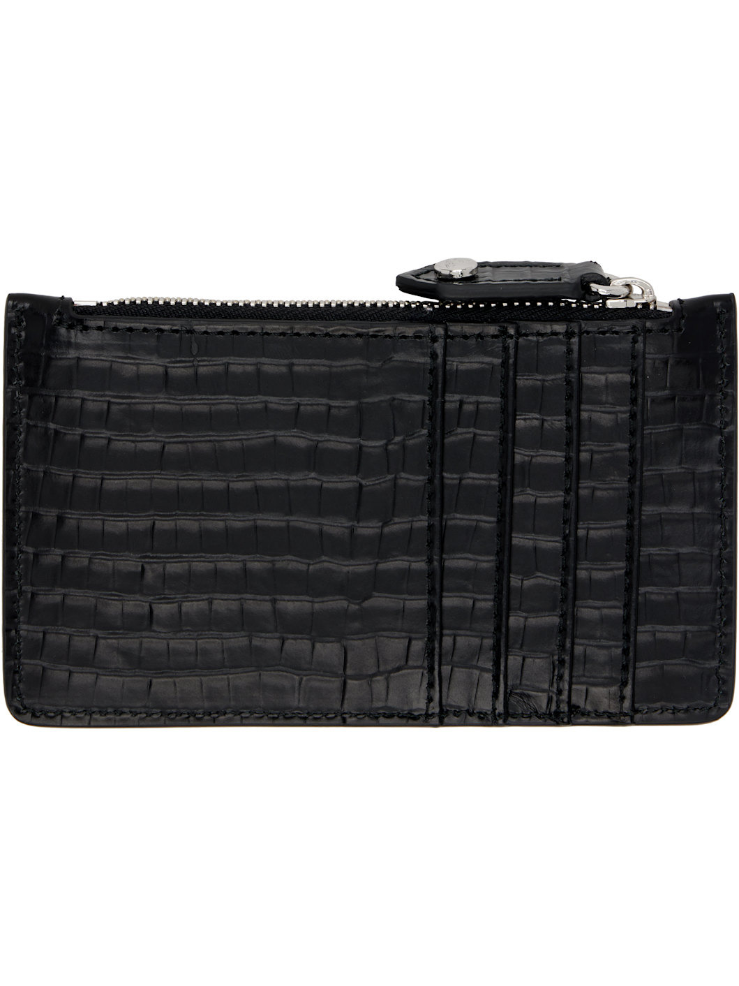 Black Slim Long Card Holder - 2