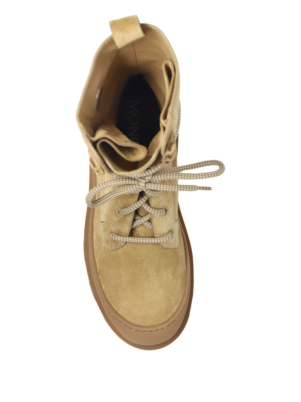 logo-patch suede boots - 3