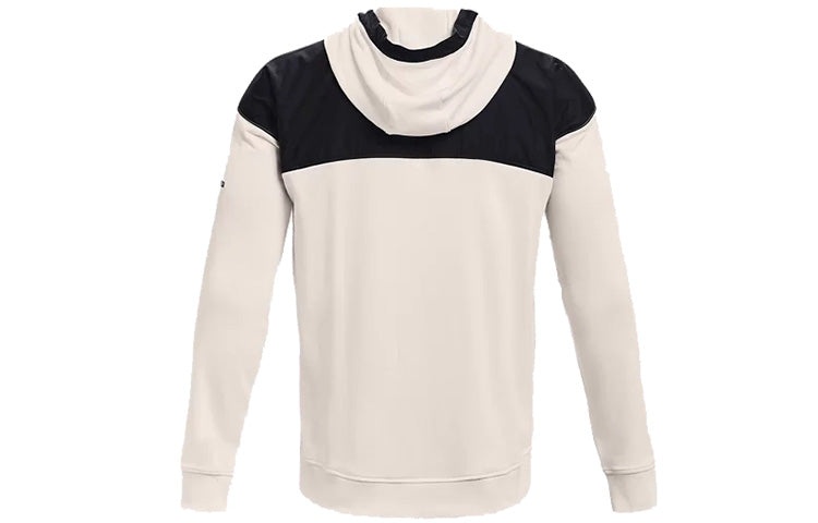 Men's Under Armour Rival Terry AMP Casual Sports Zipper Hooded Jacket White 1361595-112 - 2