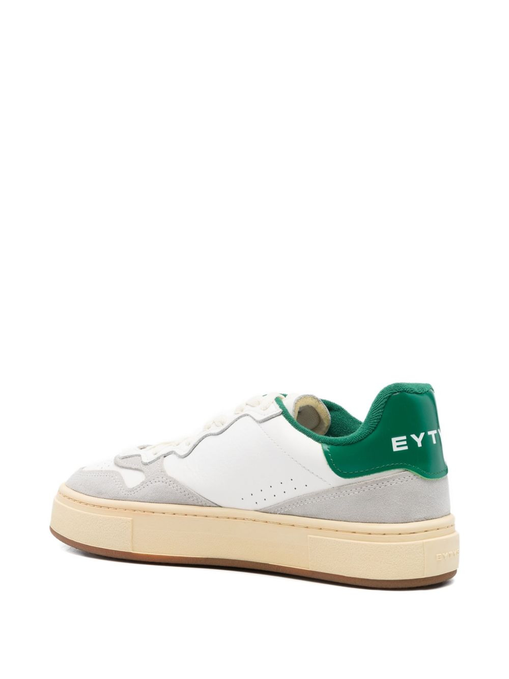 leather panelled sneakers - 3