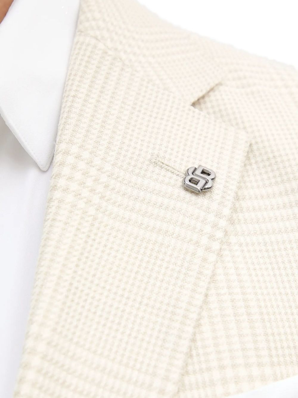 checked single-breasted blazer - 5
