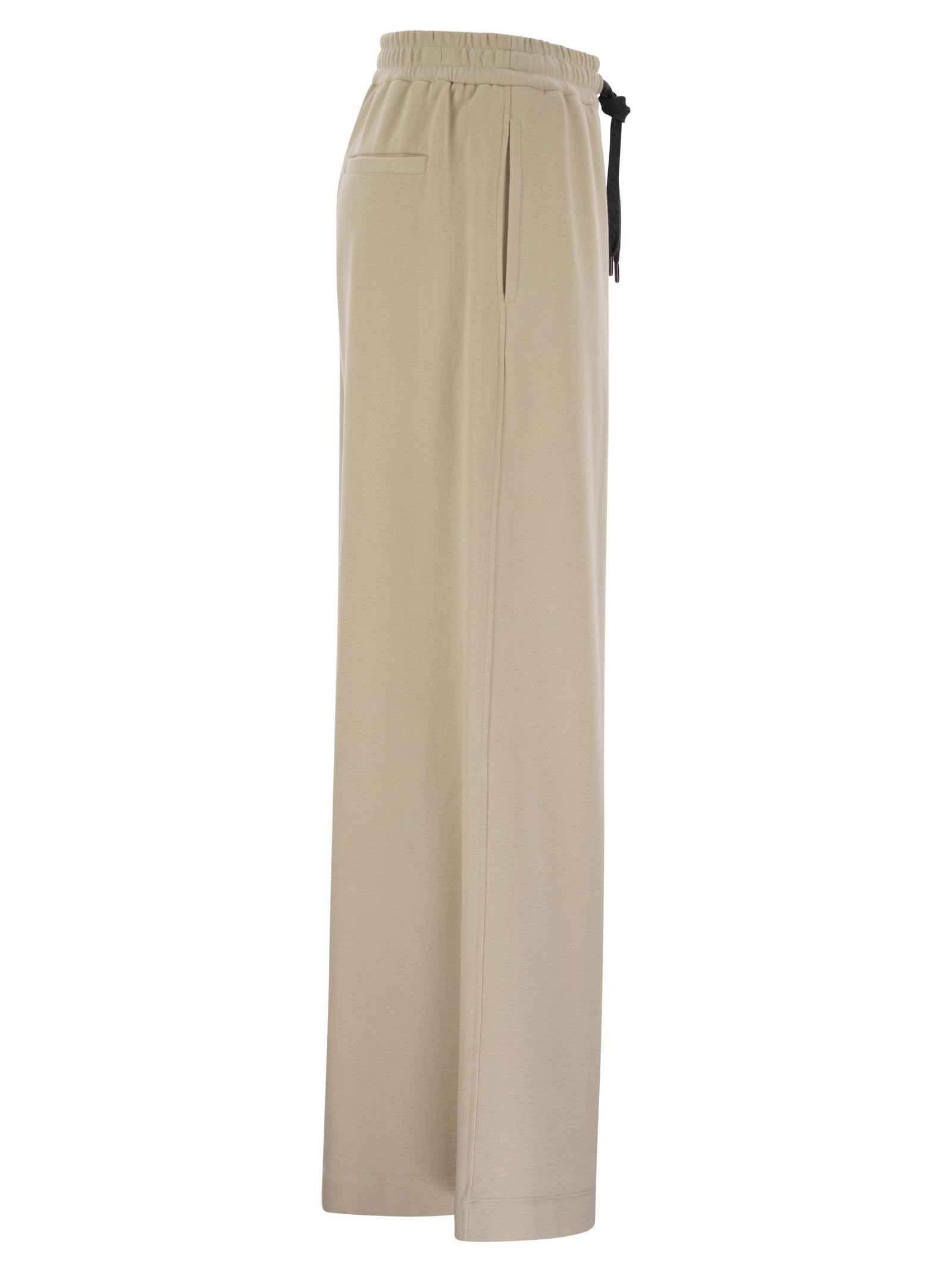 Brunello Cucinelli Women Track Trousers In Cotton Fleece Smooth - 3