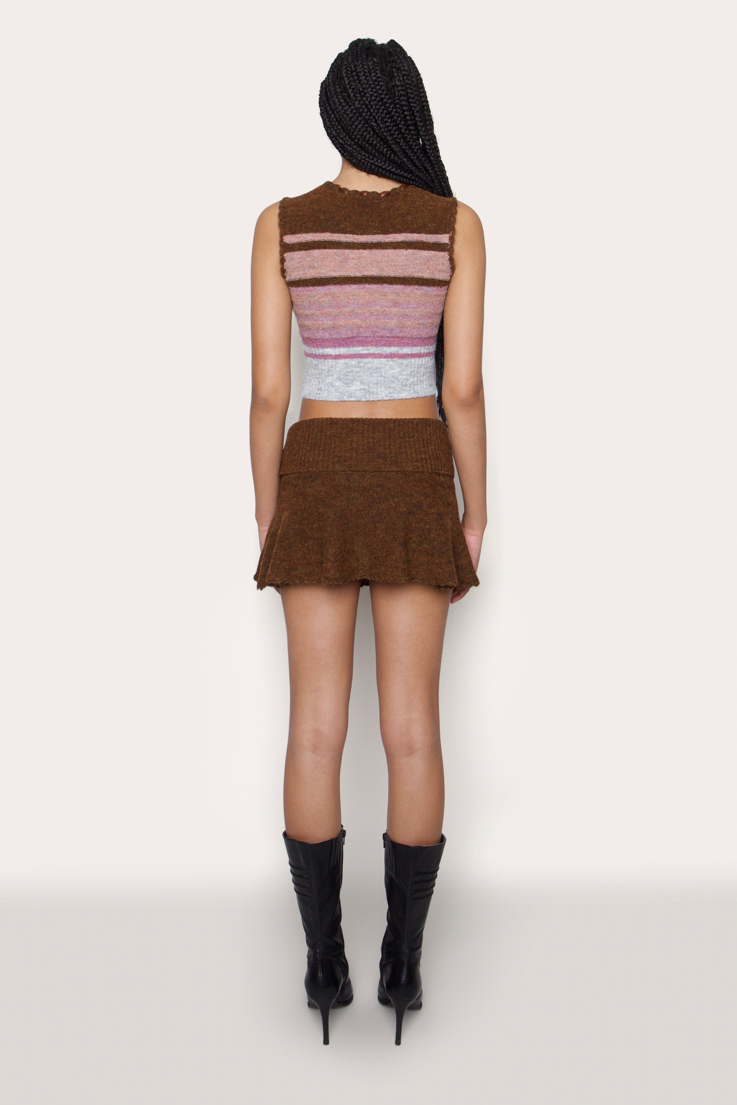 HEART SCALLOP MINI SKIRT - 5