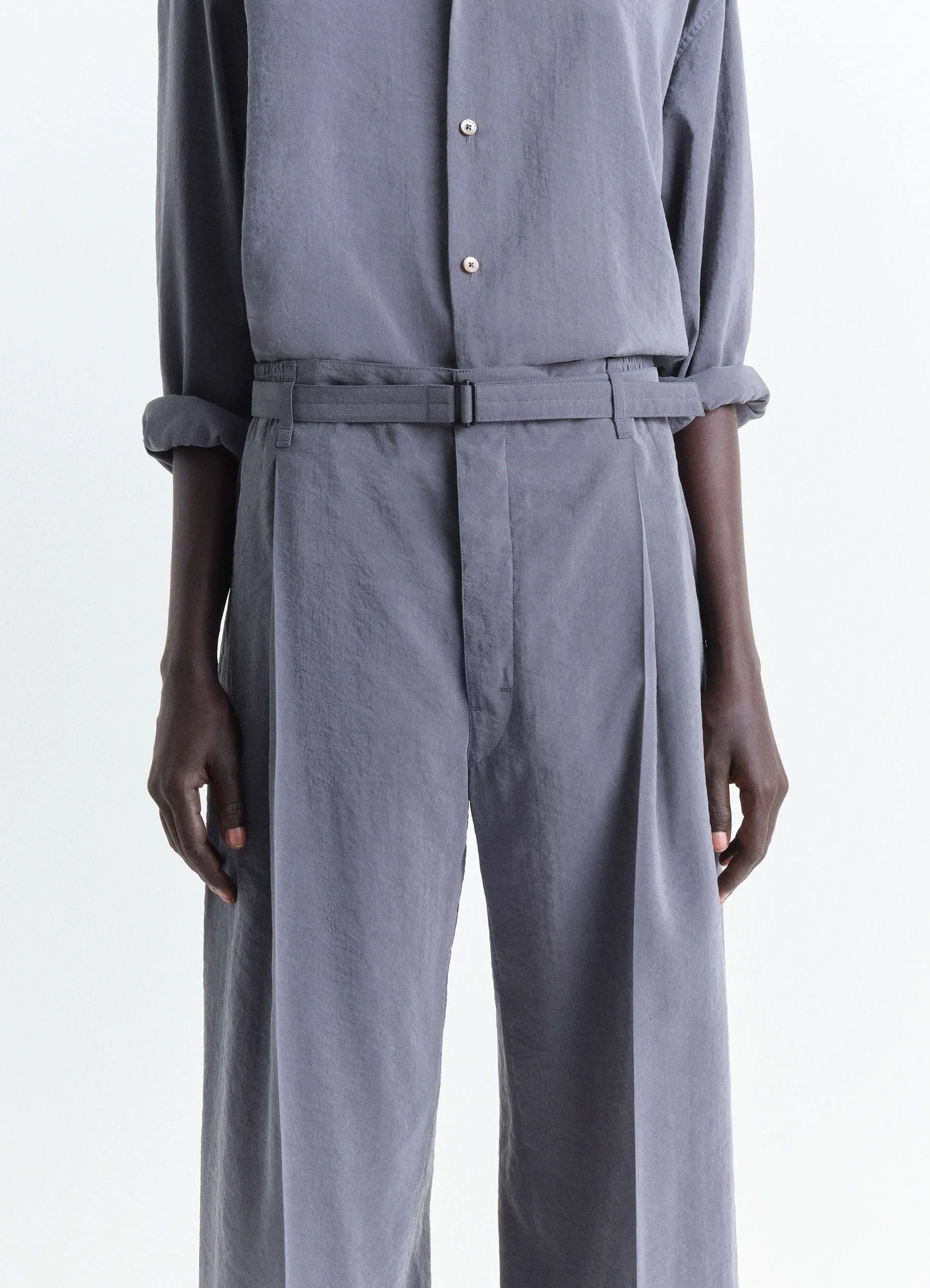 BELTED RELAXED PANTS - 4