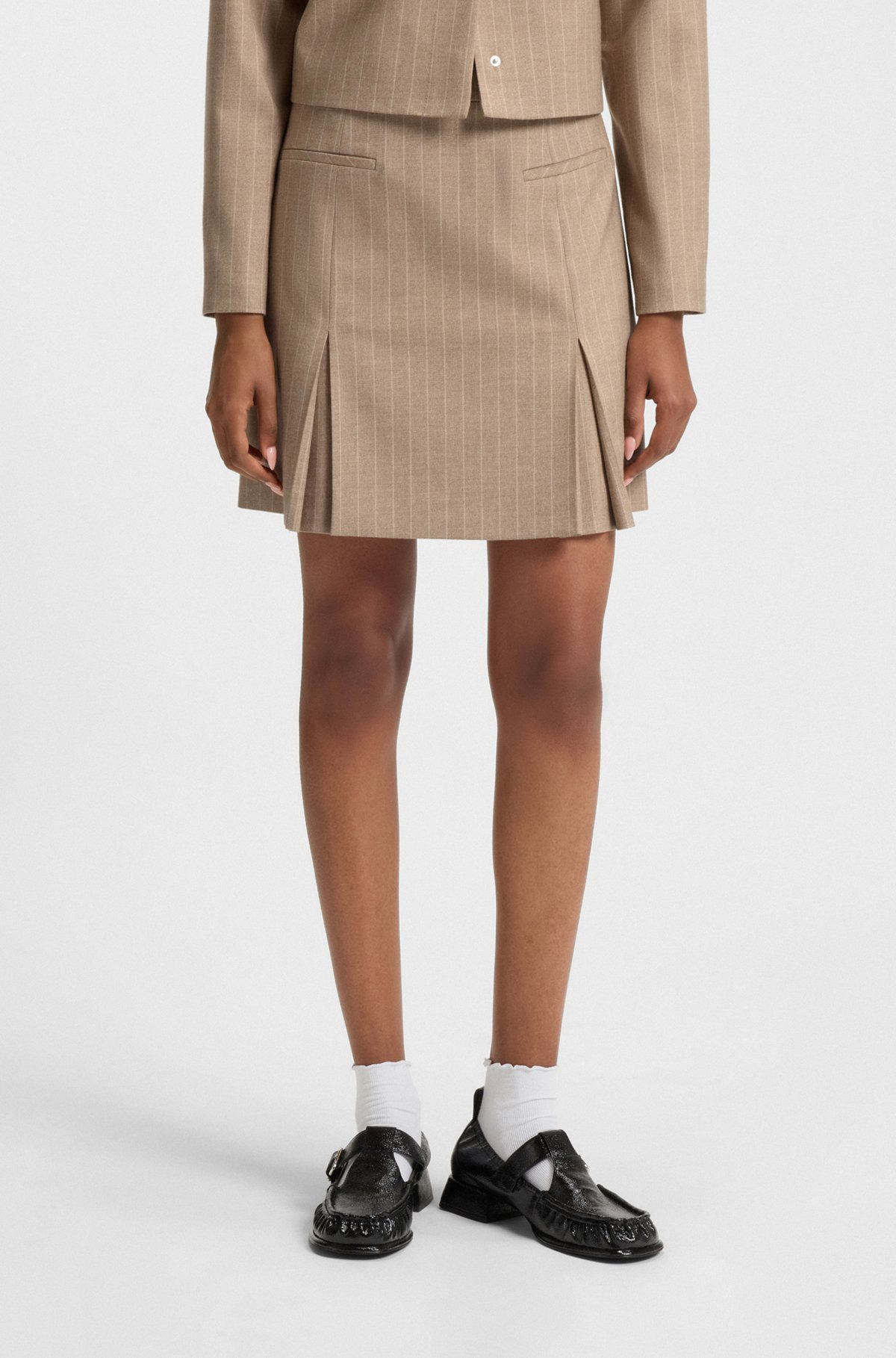 MINI SKIRT IN PINSTRIPE FLANNEL - 2
