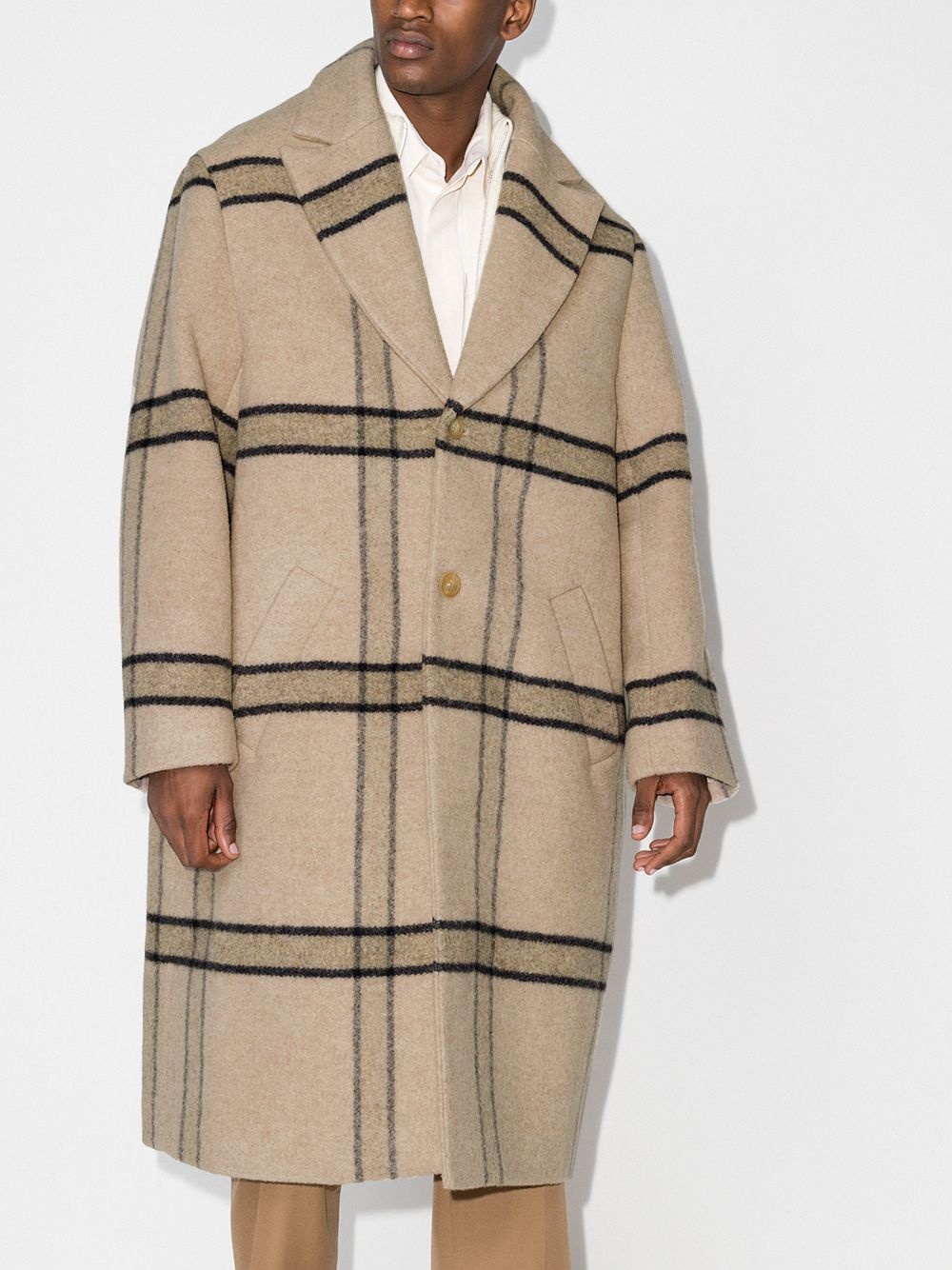 Le Manteau check-pattern single-breasted coat - 2