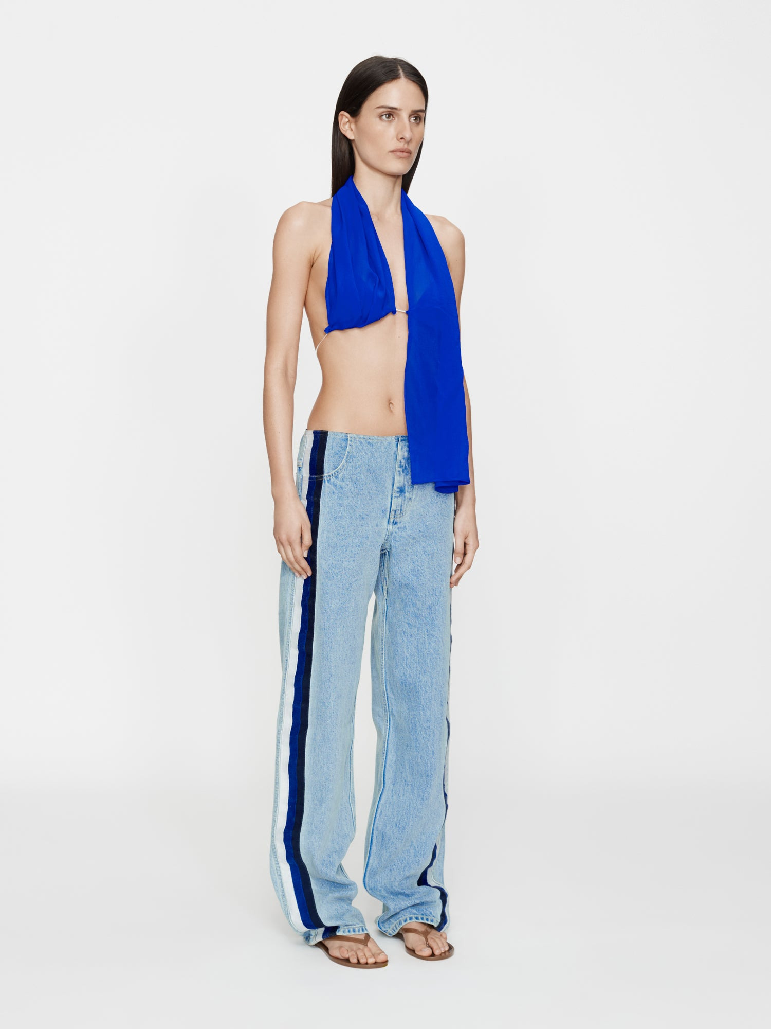Silk Scarf Chain Bra Top - 3