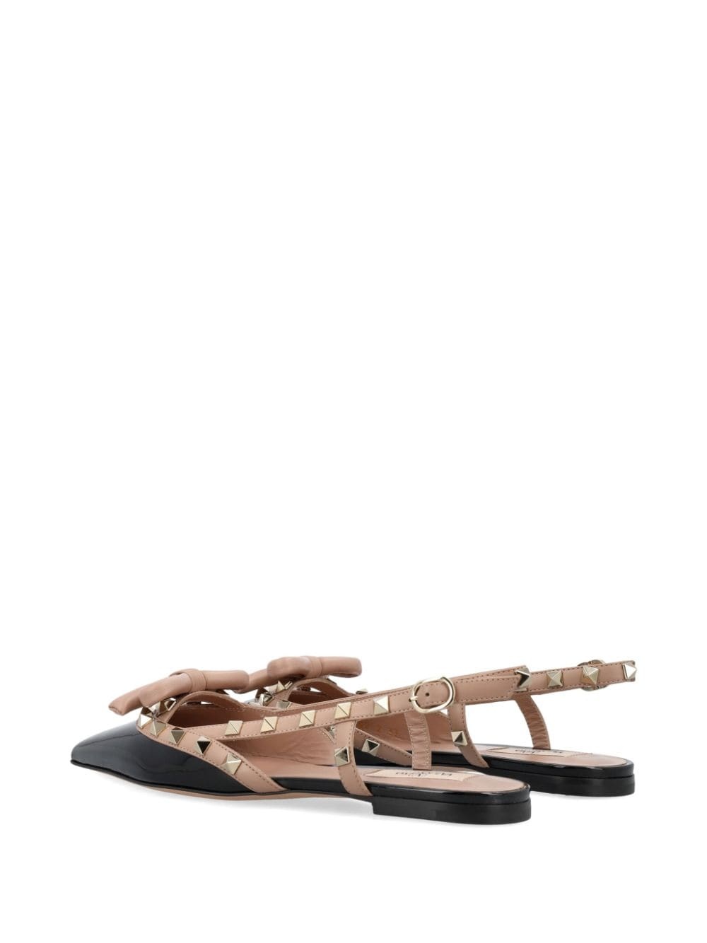 Rockstud bow slingback ballerina shoes - 3