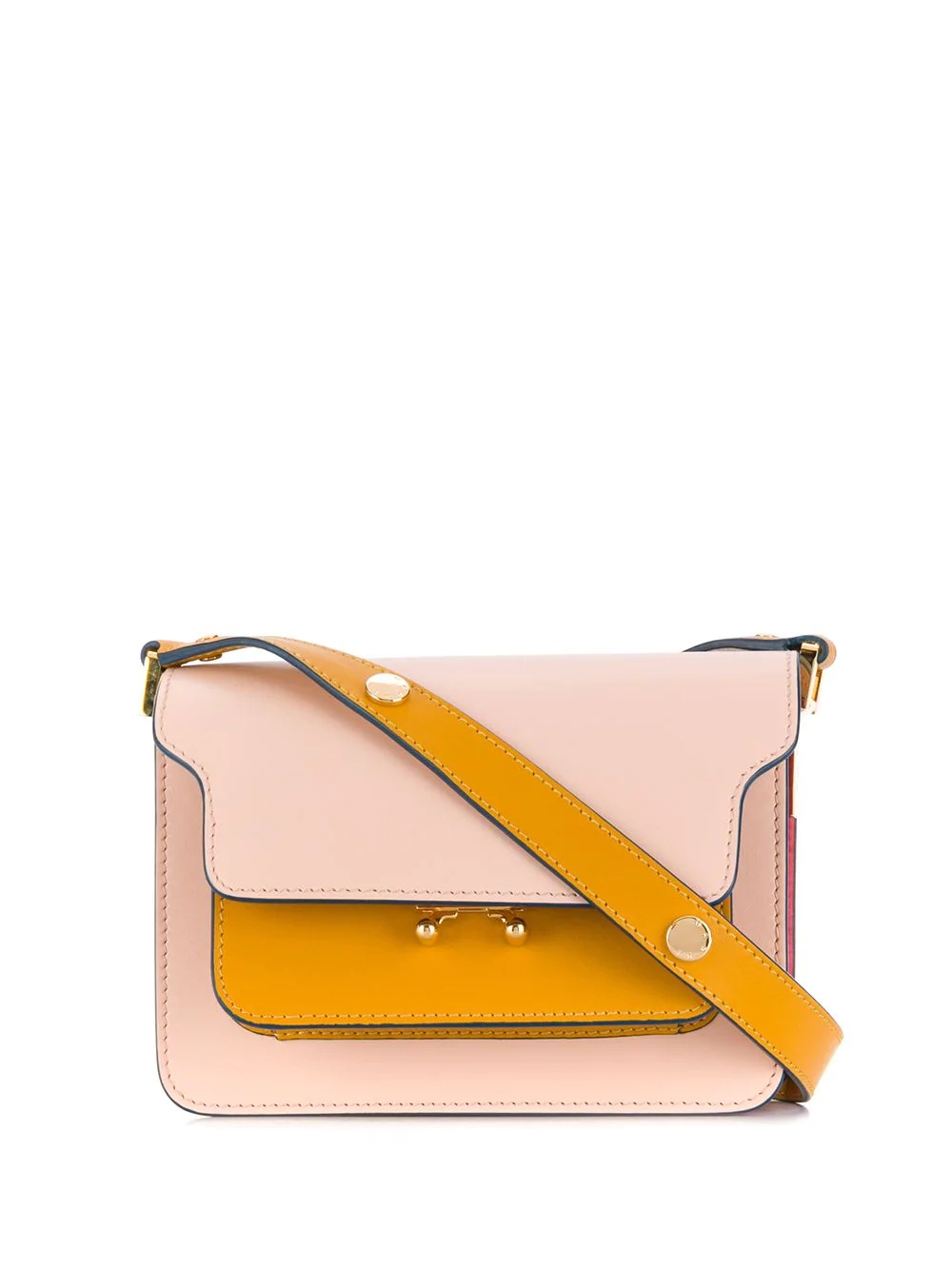 panelled colour block shoulder bag - 1