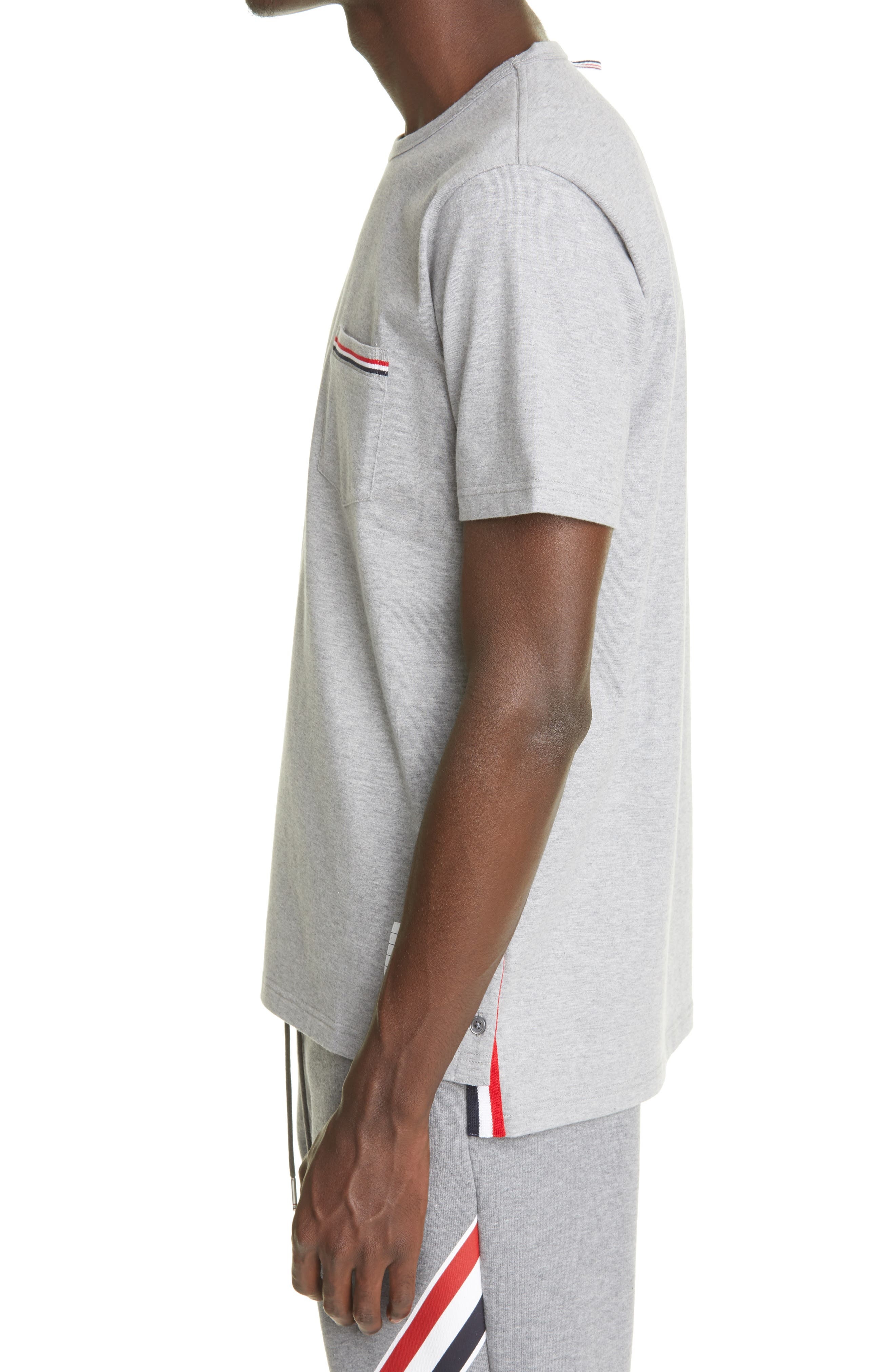 Stripe Trim Pocket T-Shirt - 3