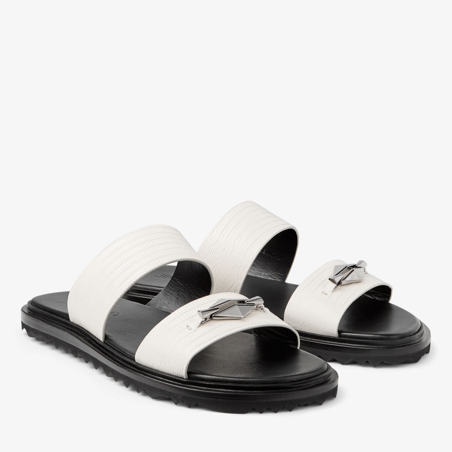 Raiden Sandal/M
Latte Lizard Printed Leather Sandals - 2