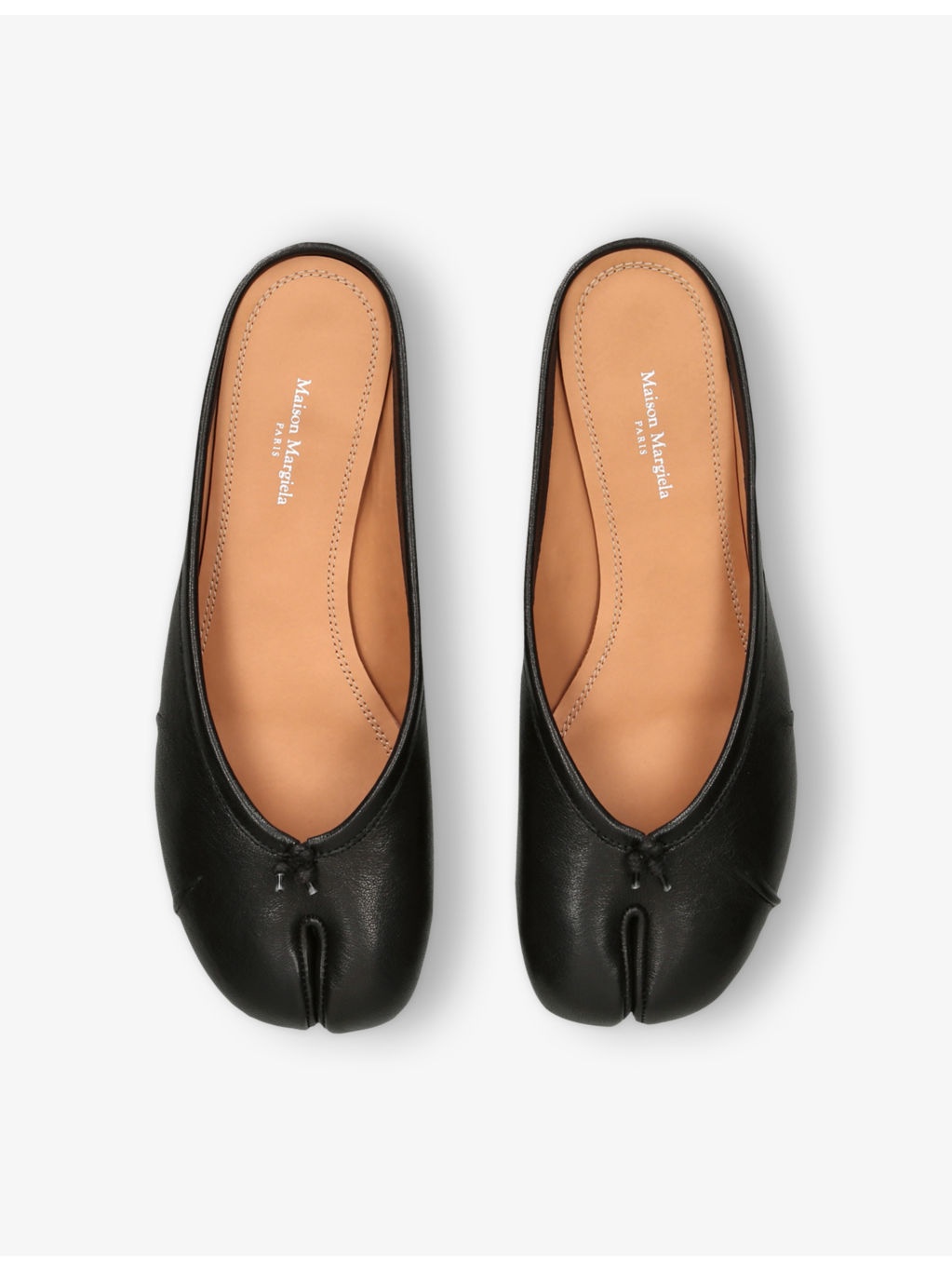 Tabi split-toe leather ballet flats - 2