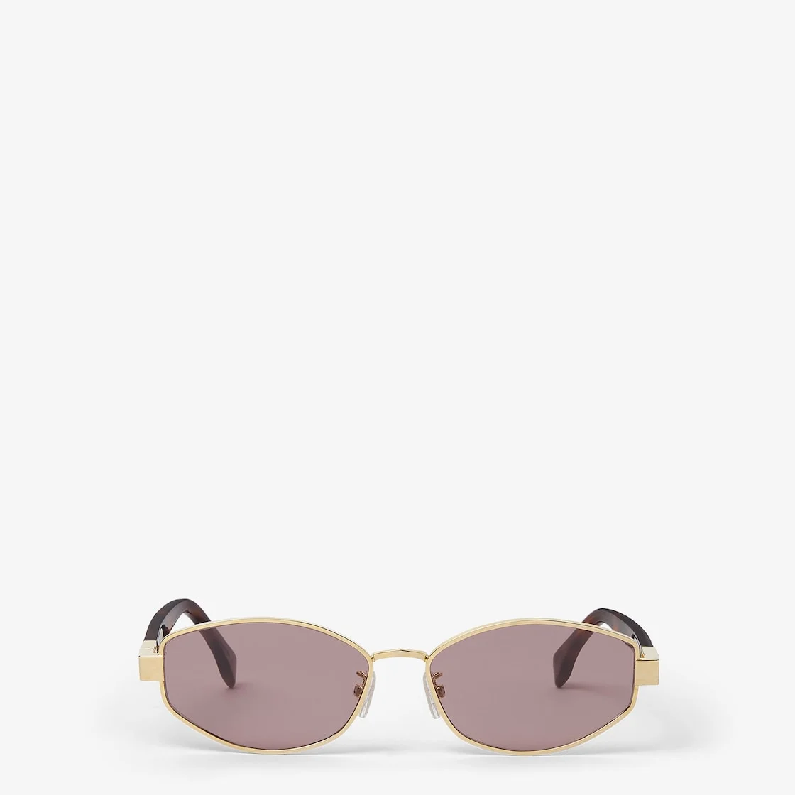 Baguette Gold-colored metal and acetate sunglasses - 1
